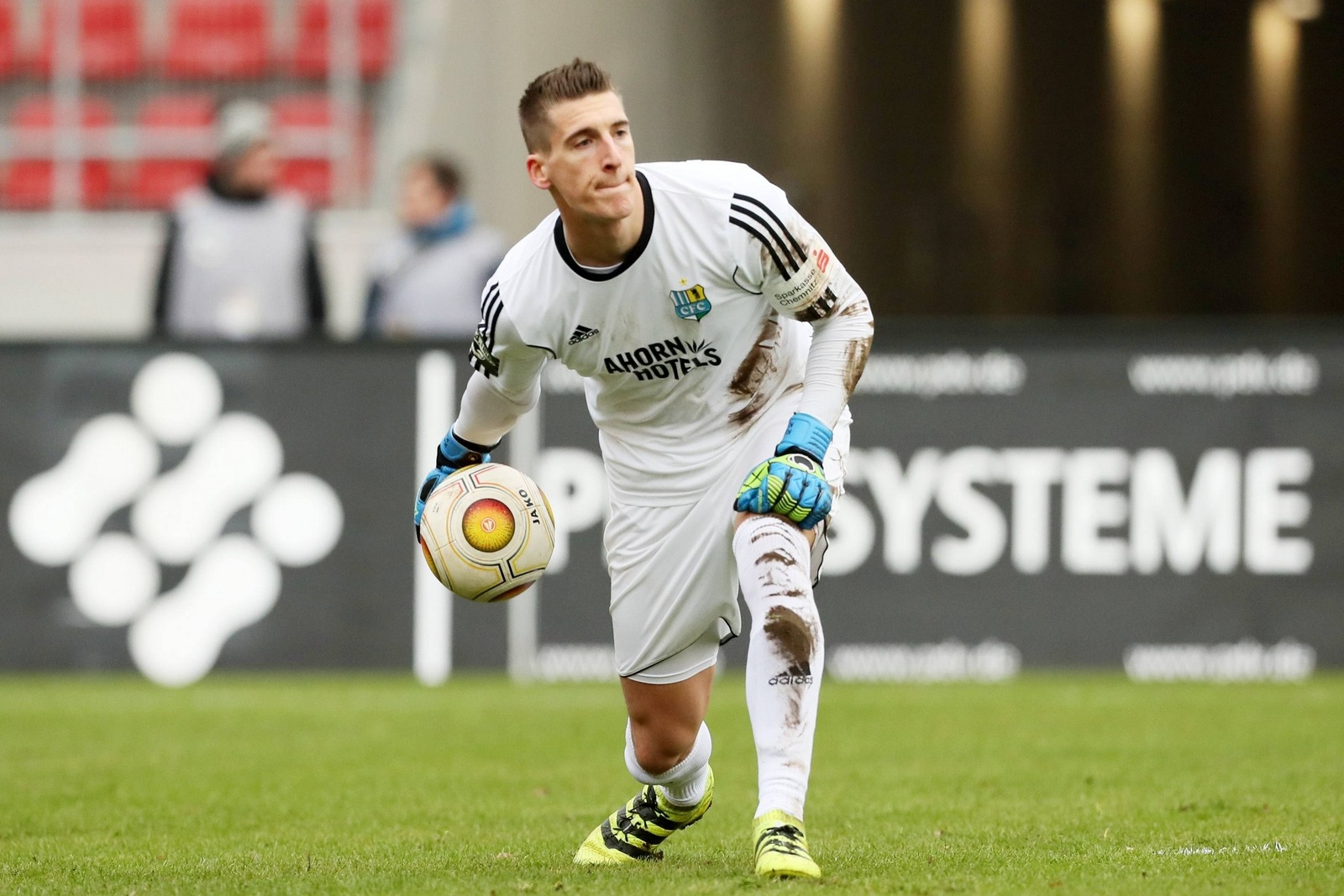 Kunz Torwart Chemnitz CFC 3.Liga Kevin Kunz, Torwart der Himmelblauen.