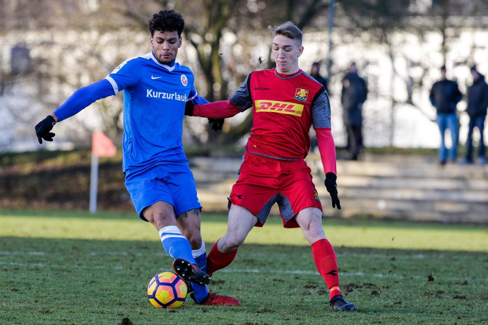 Nadeau Hansa Rostock 3.Liga Joshua Nadeau während eines Testspiels im Winter.