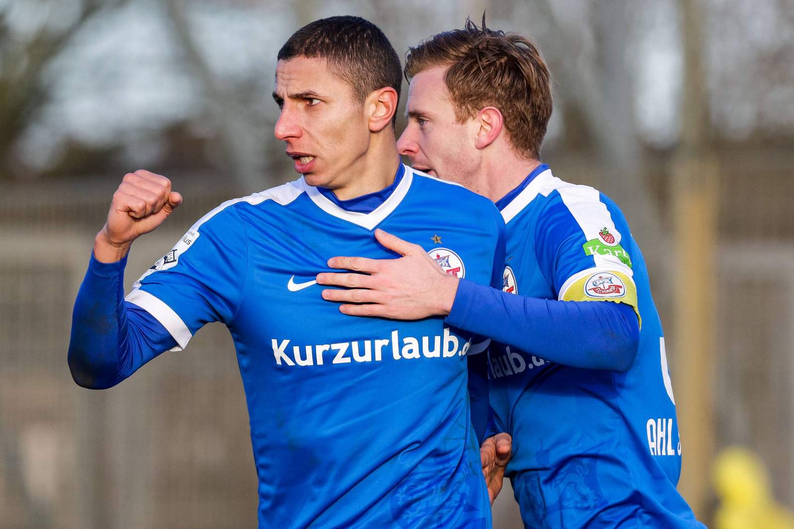 benyamina rostock 3.liga Soufian Benyamina von Hansa Rostock jubelt nach Tor