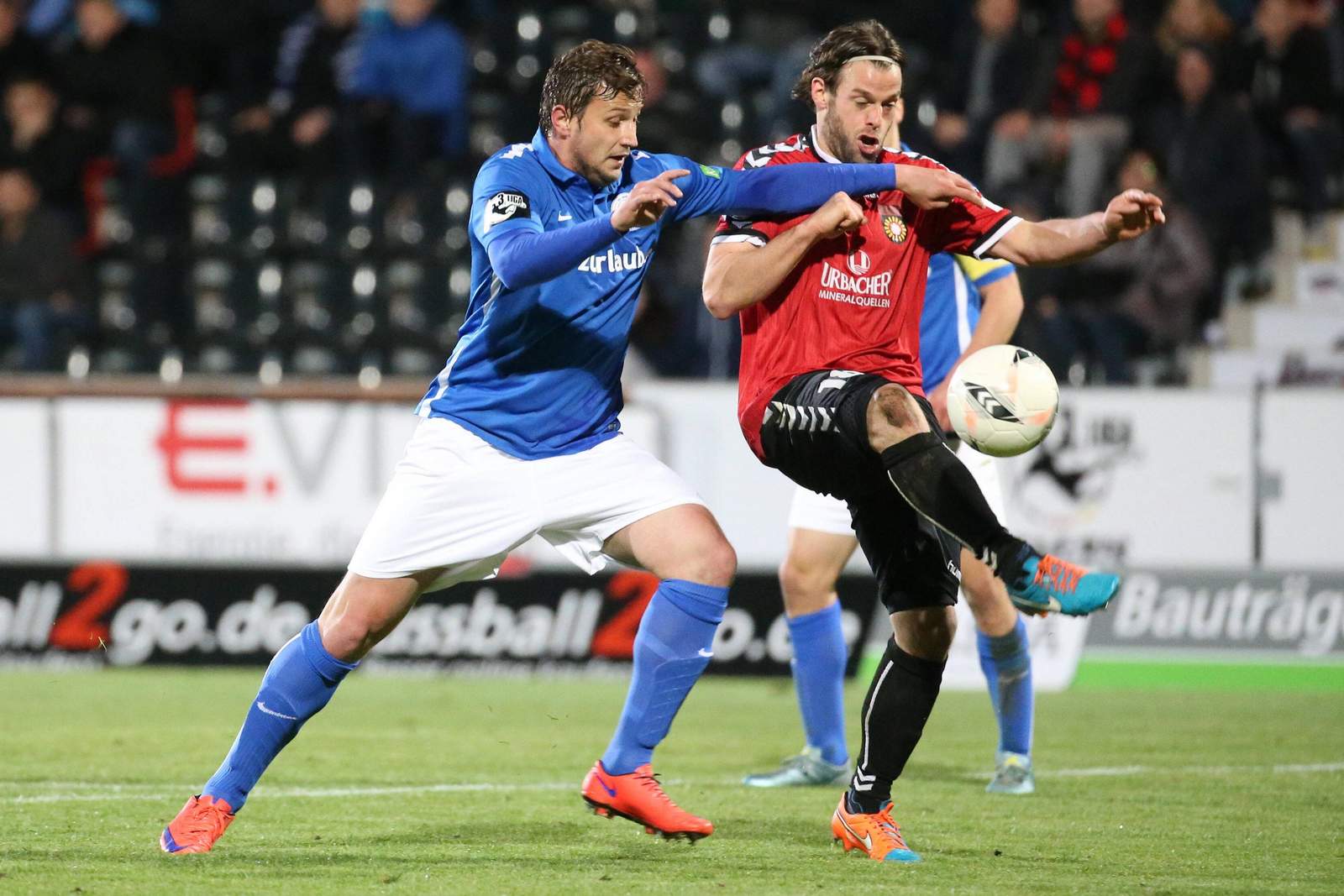 Marcel Zieme, Timo Roettger, fc hansa rostock, sg sonnenhof großaspach, dritte liga Marcel Ziemer und Timo Roettger im Duell