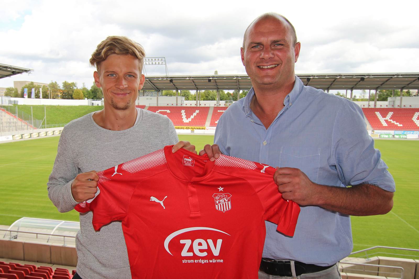 David Wagner, Bentley Baxter Bahn, FSV Zwickau, 3. liga David Wagner und Bentley Baxter Bahn bei der Präsentation.