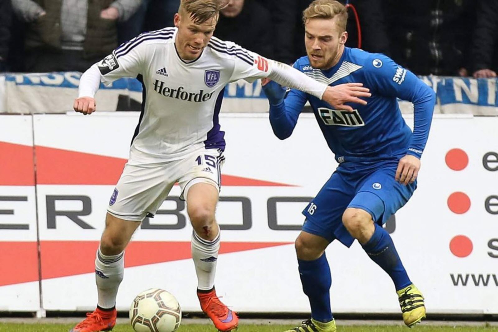 jules reimerink, nils butzen, vfl osnabrück, 1 fc magdeburg, 3. liga Jules Reimerink und Nils Butzen im Duell. Jetzt auf Osnabrück gegen Magdeburg wetten
