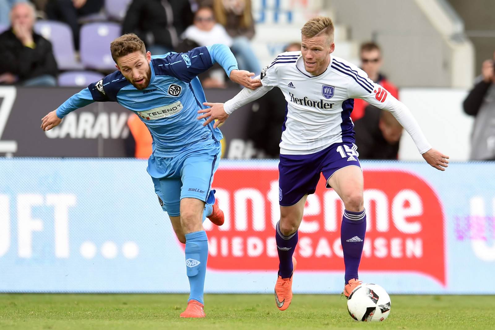 rico preißinger, jules reimerink, vfr aalen, vfl osnabrück, 3. liga Rico Preißinger im Duell mit Jules Reimerink. Jetzt auf die Partie Osnabrück gegen Aalen wetten
