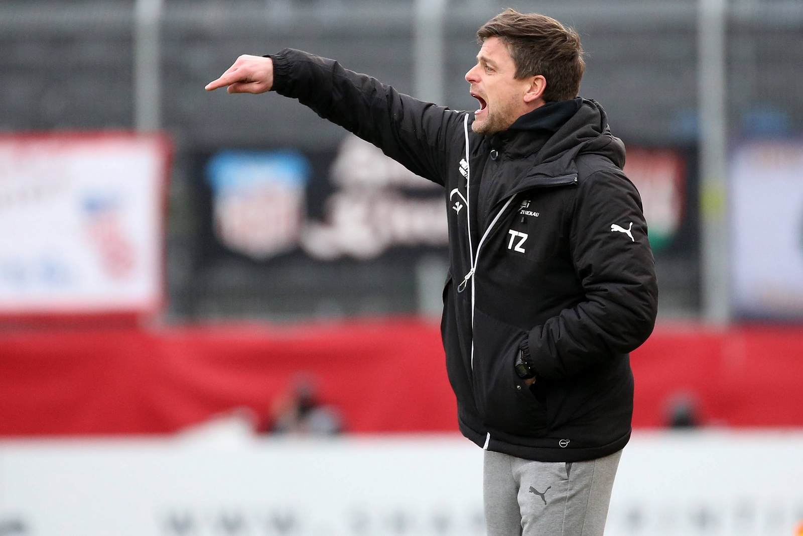 torsten ziegner, fsv zwickau, 3. liga Torsten Ziegner coacht seine Mannschaft