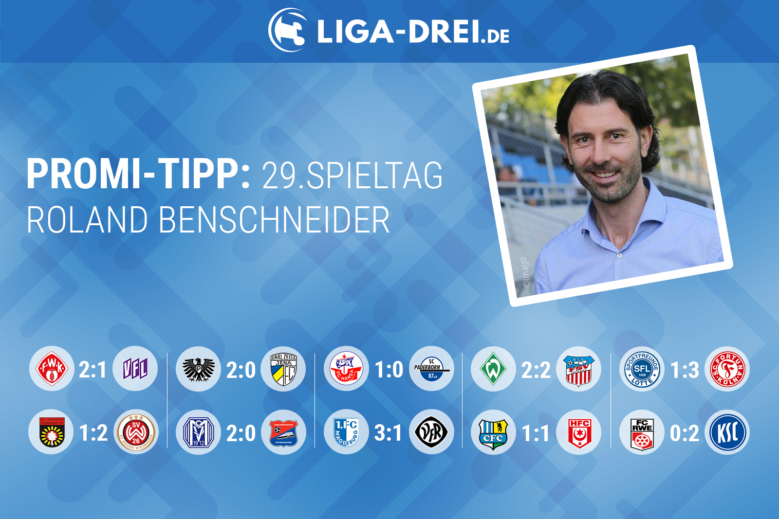 Roland Benschneider tippt den 29. Spieltag