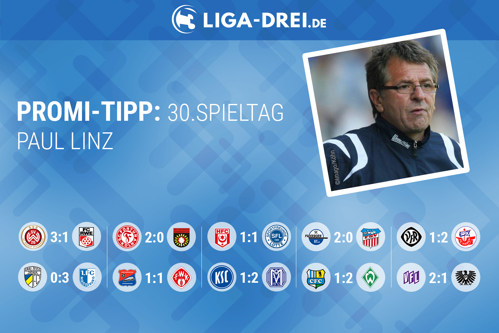 Paul Linz tippt den 30. Spieltag