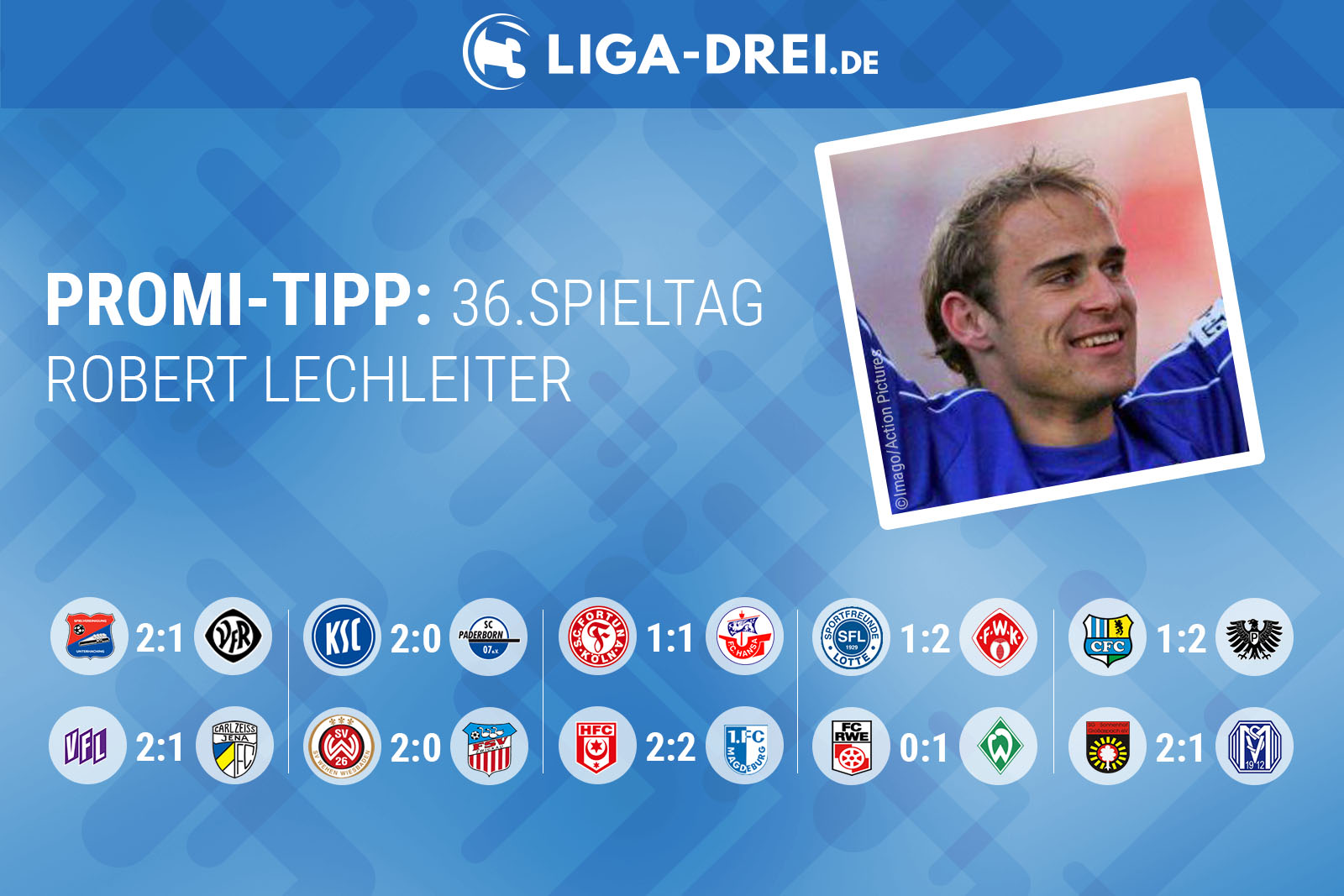 Robert Lechleiter tippt den 36. Spieltag der 3. Liga