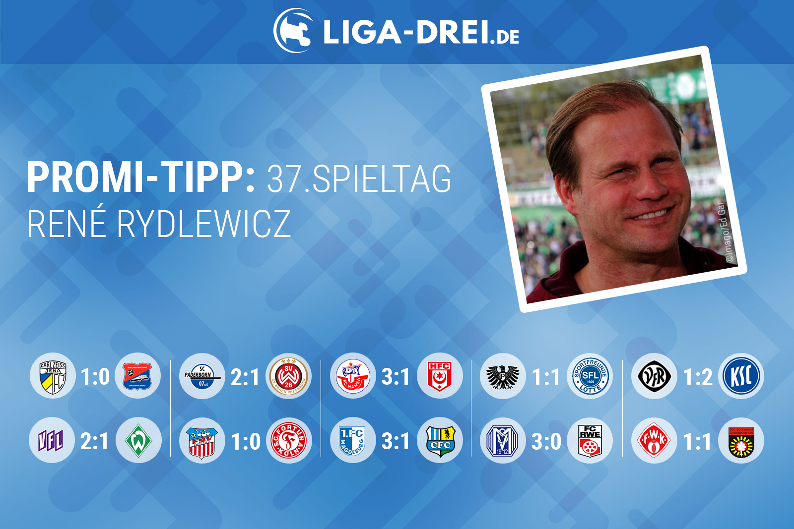 René Rydlewicz beim Liga-Drei.de Promi Tipp