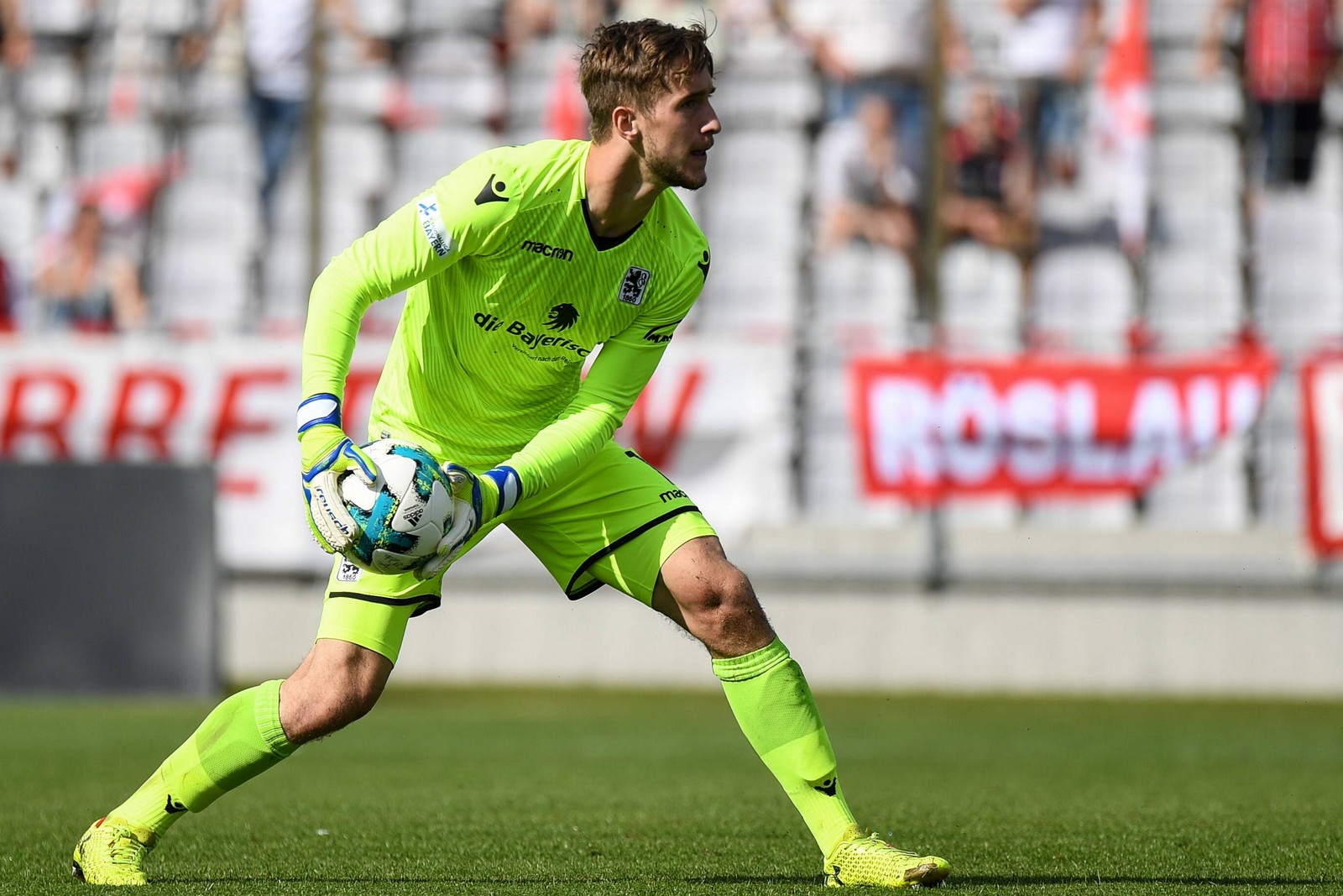 on the ground: Marco Hiller, goalwart (Munich 1860), Ayguen YLDIRIM (Verl)  after duels, action, Stock Photo, Picture And Rights Managed Image. Pic.  PAH-141549900