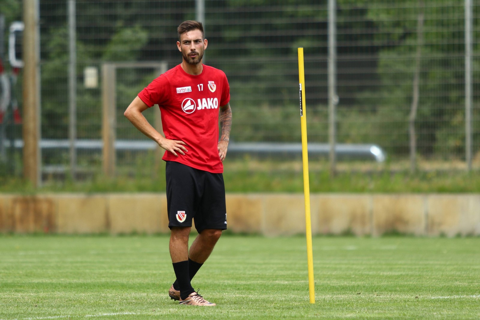 maximilian zimmer, energie cottbus, 3. liga Maximilian Zimmer beim Training von Energie Cottbus