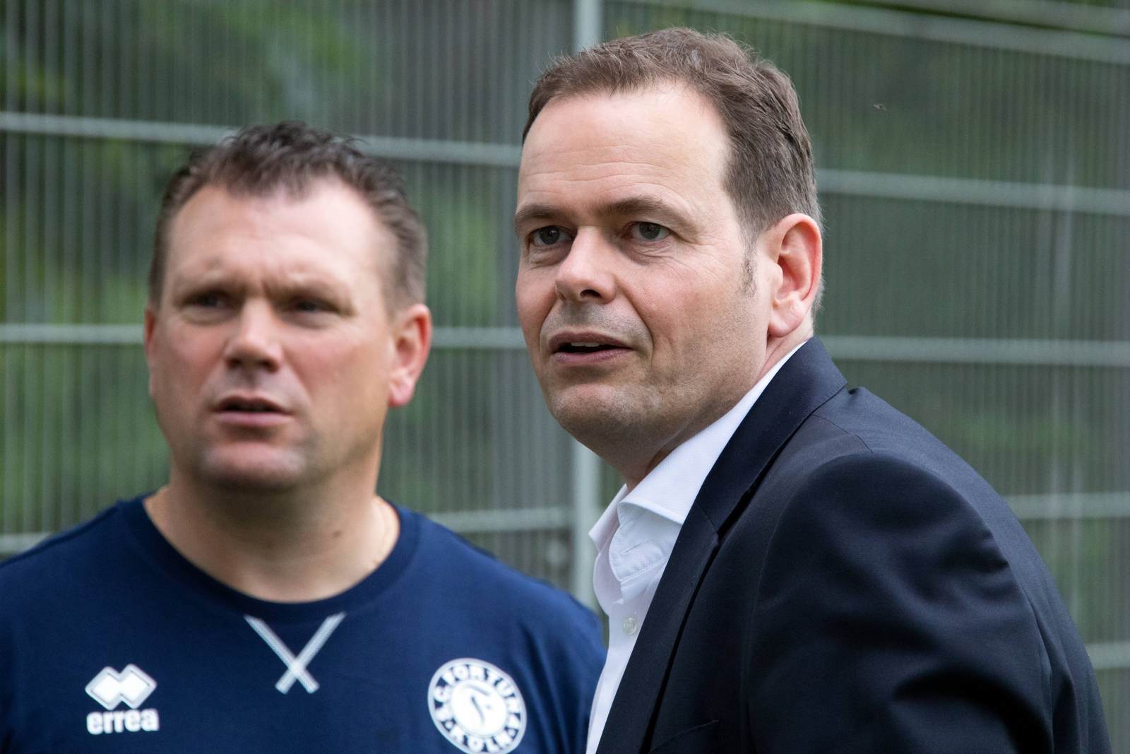 uwe koschinat, michael w schwetje, fortuna köln, 3. liga Uwe Koschinat und Michael W. Schwetje beim Training