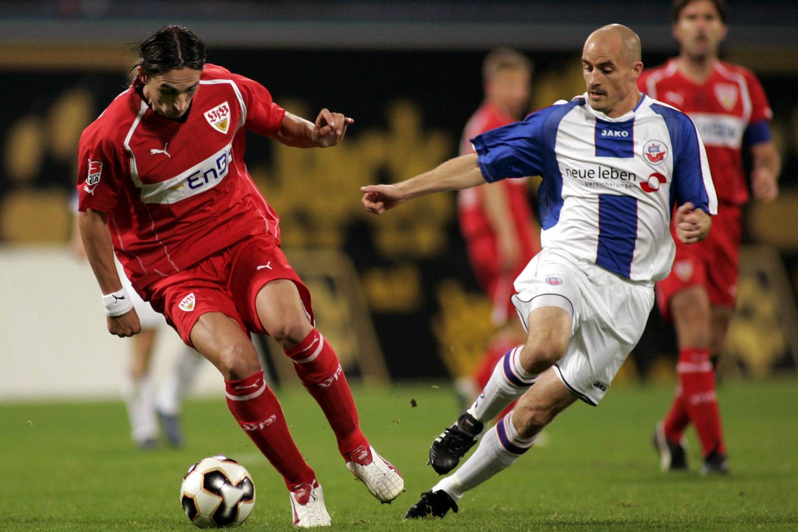 fernando meira, magnus arvidsson, vfb stuttgart, hansa rostock, dfb pokal Fernando Meira gegen Hansa Rostock