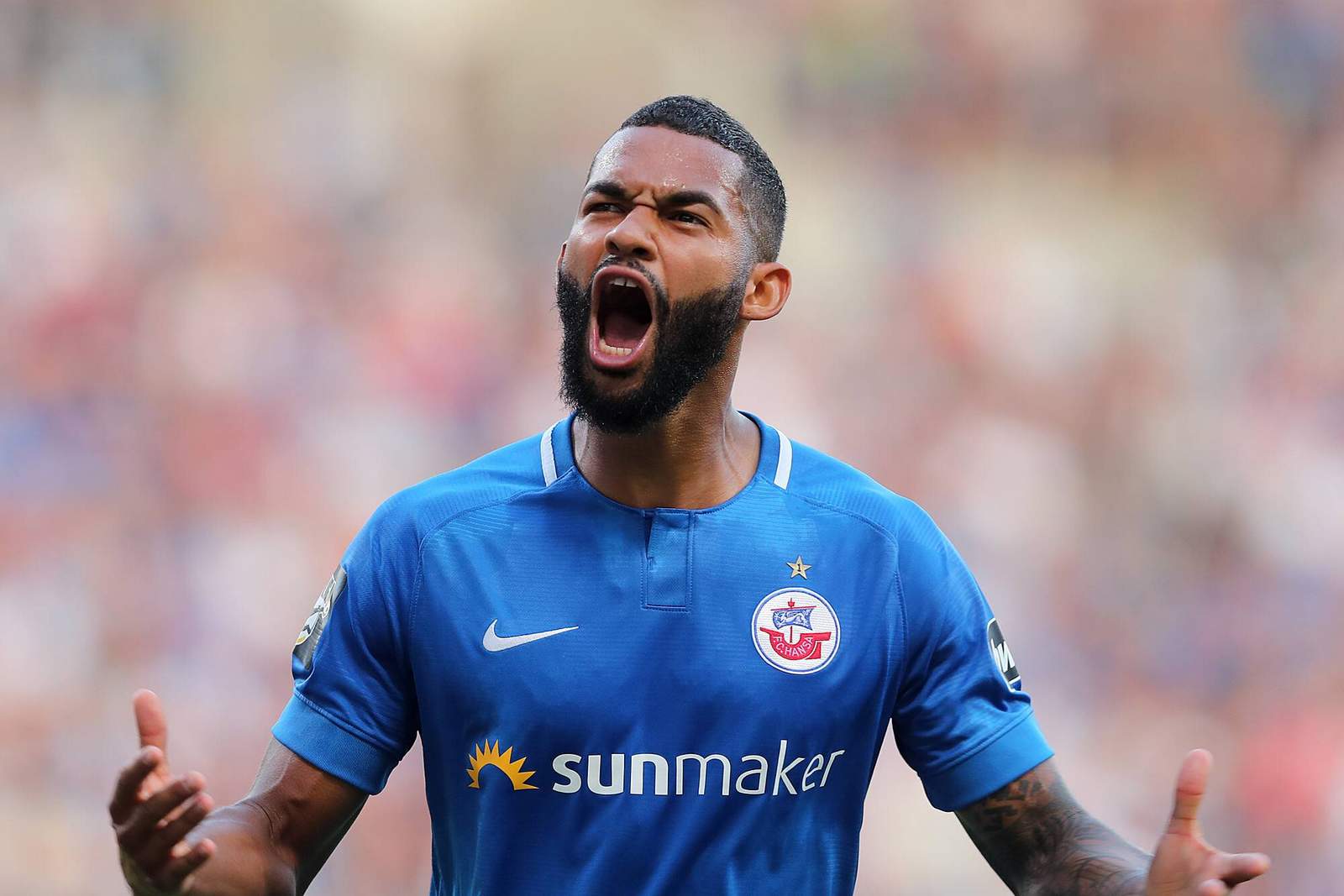 3. Liga, Hansa Rostock, Cebio Sekou Cebio Soukou schreit seinen Ärger heraus