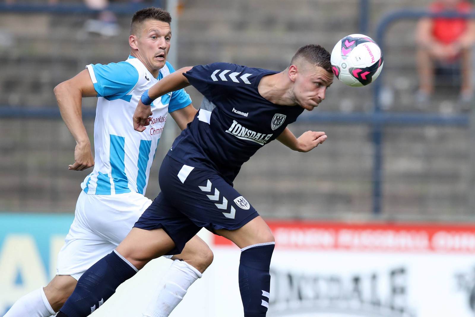 franko uzelac, sv babelsberg, regionalliga nordost Franko Uzelac klärt per Kopf