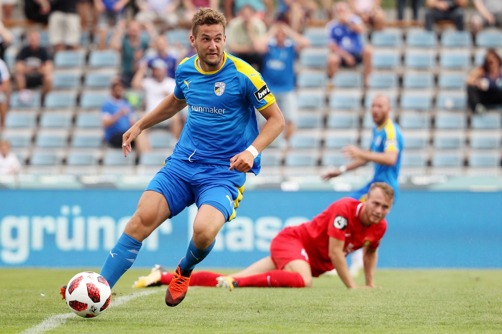 3. liga, carl zeiss jena, julian günther-schmidt Julian Günther-Schmidt im Spiel gegen Großaspach.