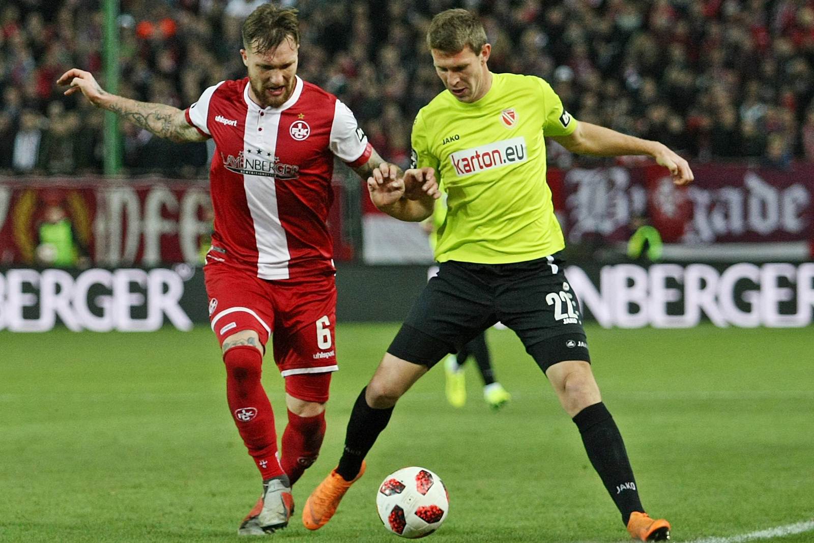 Jan löhmannsröben, lasse schlüter, 1 fc kaisersalutern, energie cottbus, 3. liga Jan Löhmannsröben gegen Lasse Schlüter