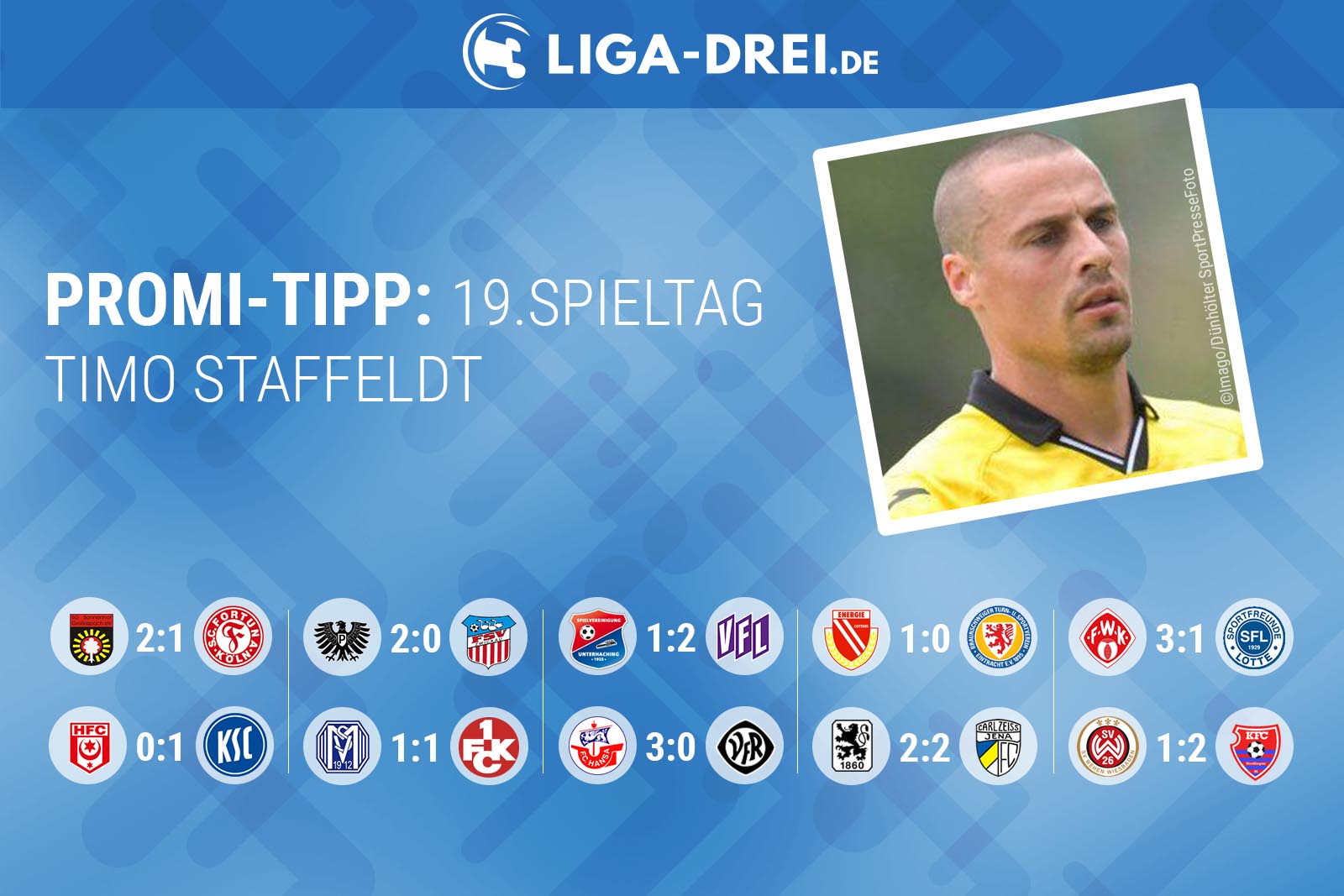 Timo Staffeldt beim Liga-Drei.de Promi-Tipp