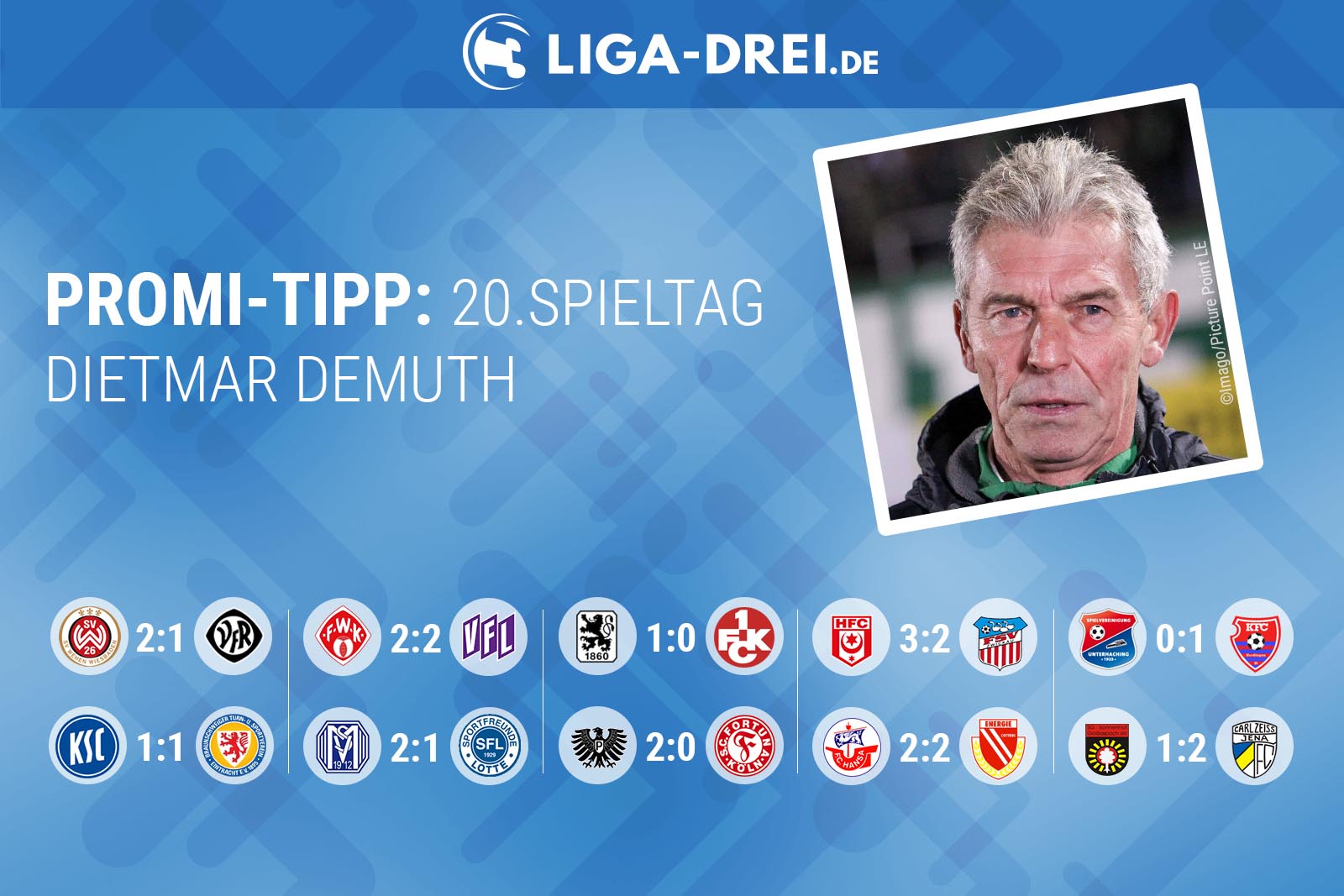Dietmar Demuth beim Liga-Drei.de Promi-Tipp