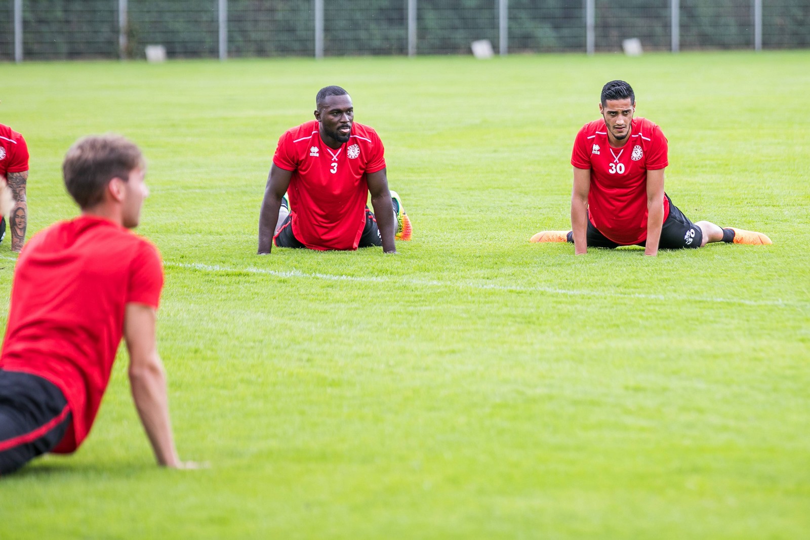 3. liga, fortuna köln, bernard kyere, hamdi dahmani Bernard Kyere (l.) und Hamdi Dahmani in der Sommervorbereitung