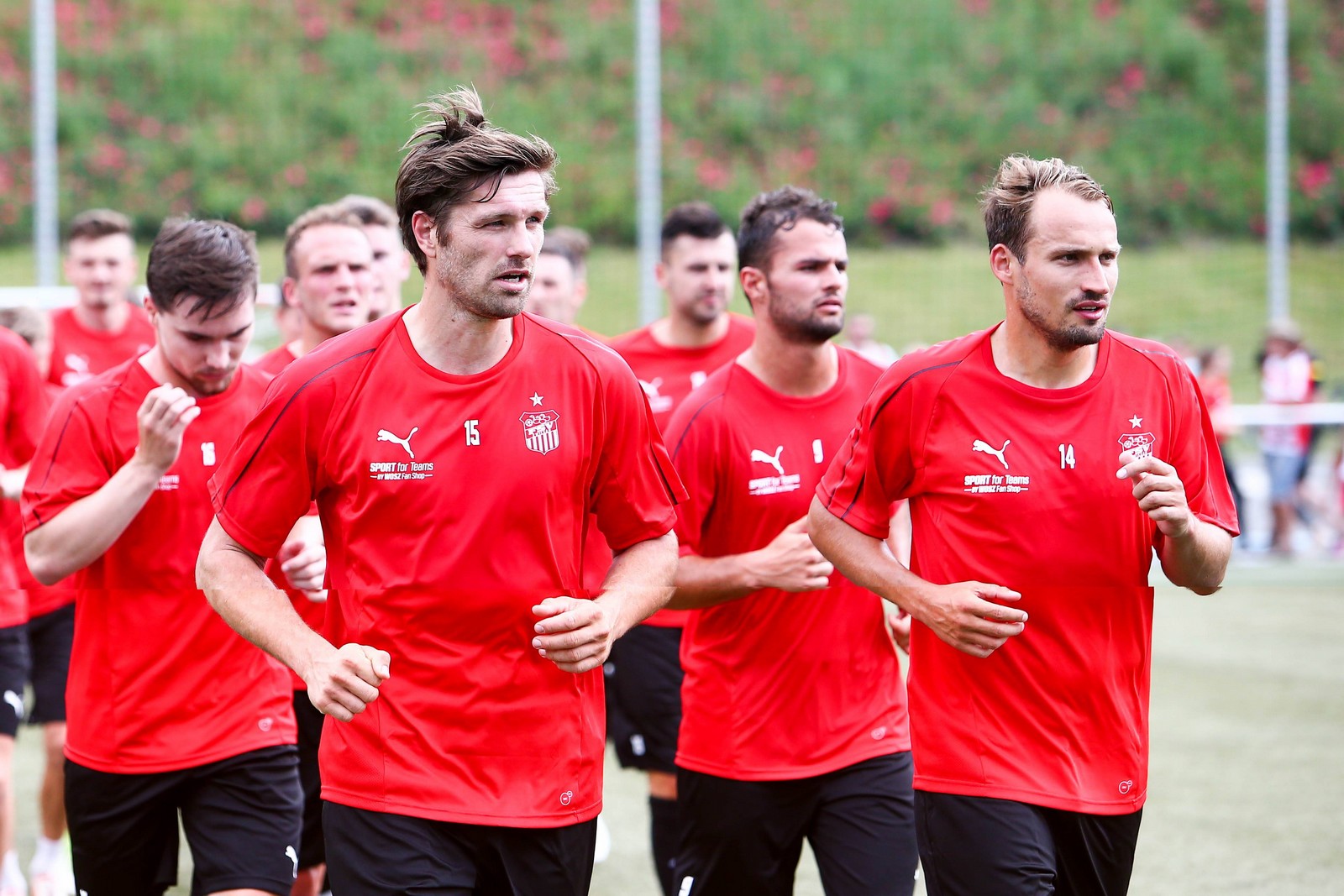 3. liga, fsv zwickau, toni wachsmuth Ronny König und Toni Wachsmuth während der Sommer-Vorbereitung.