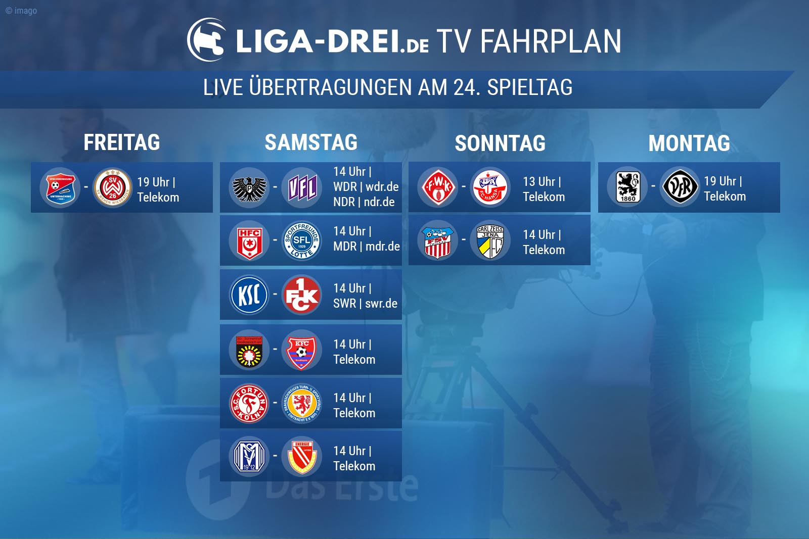 TV-Fahrplan der 3. Liga