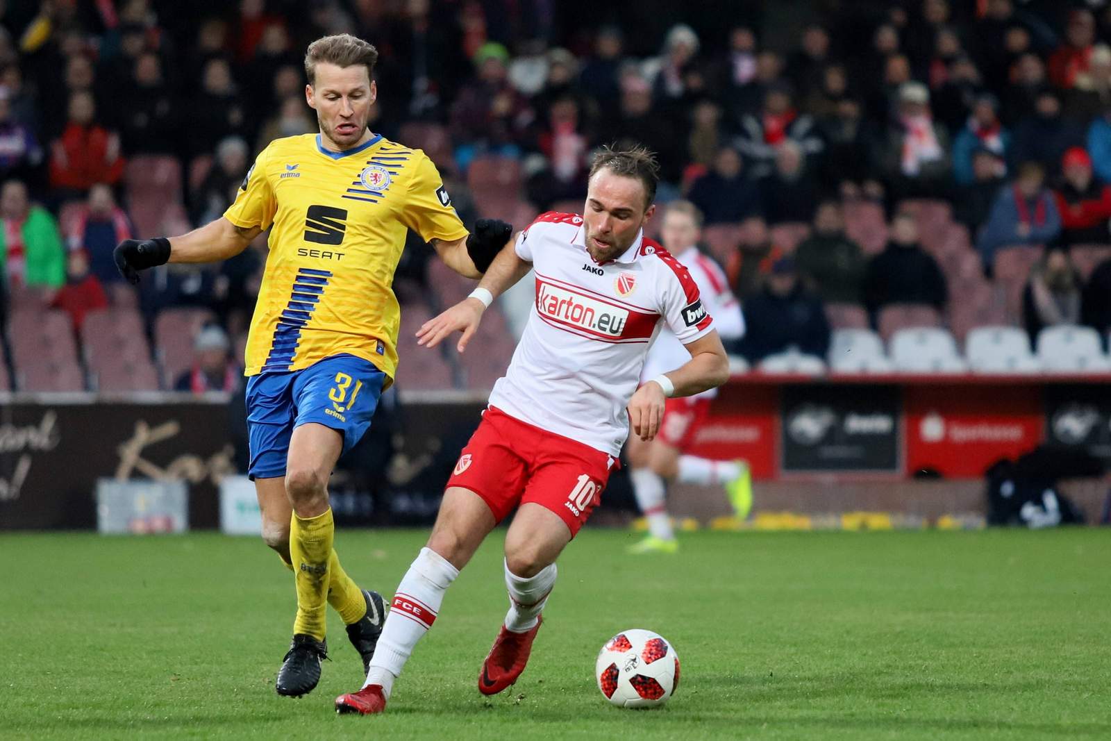 pfitzner braunschweig viteritti cottbus 3.liga Zweikampf zwischen Marc Pfitzner und Fabio Viteritti