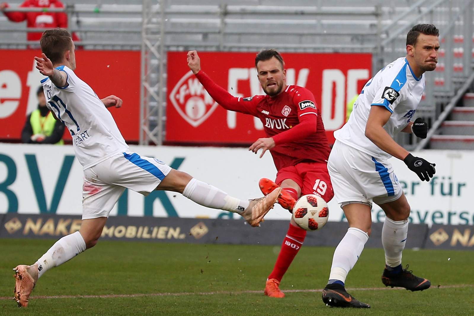 3. liga, wuerzburger kickers, orhan ademi Orhan Ademi erzielt im Hinspiel gegen Lotte den zwischenzeitlichen Ausgleich.
