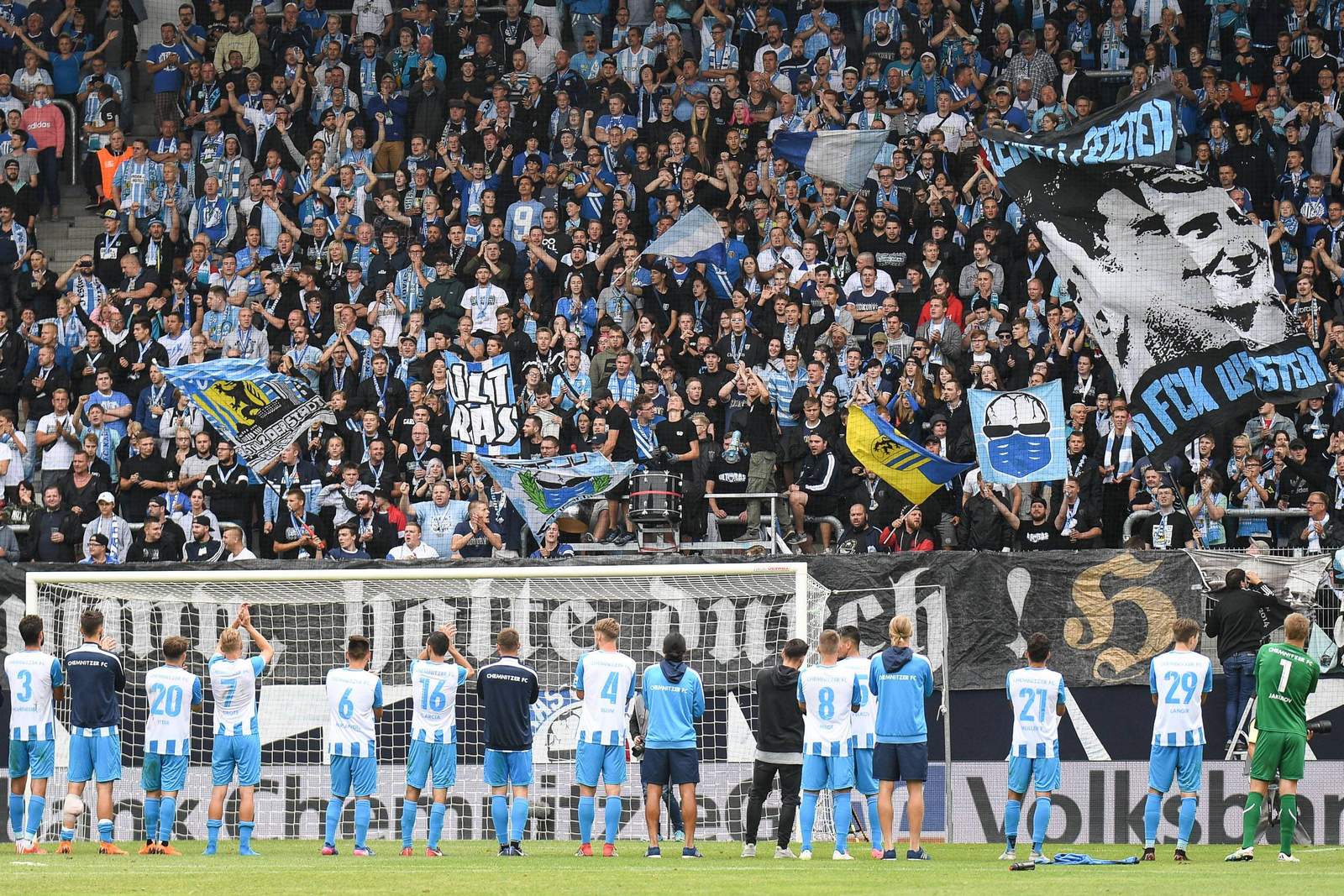 Chemnitzer FC, Fans, Jubel, 3. Liga Fans des Chemnitzer FC
