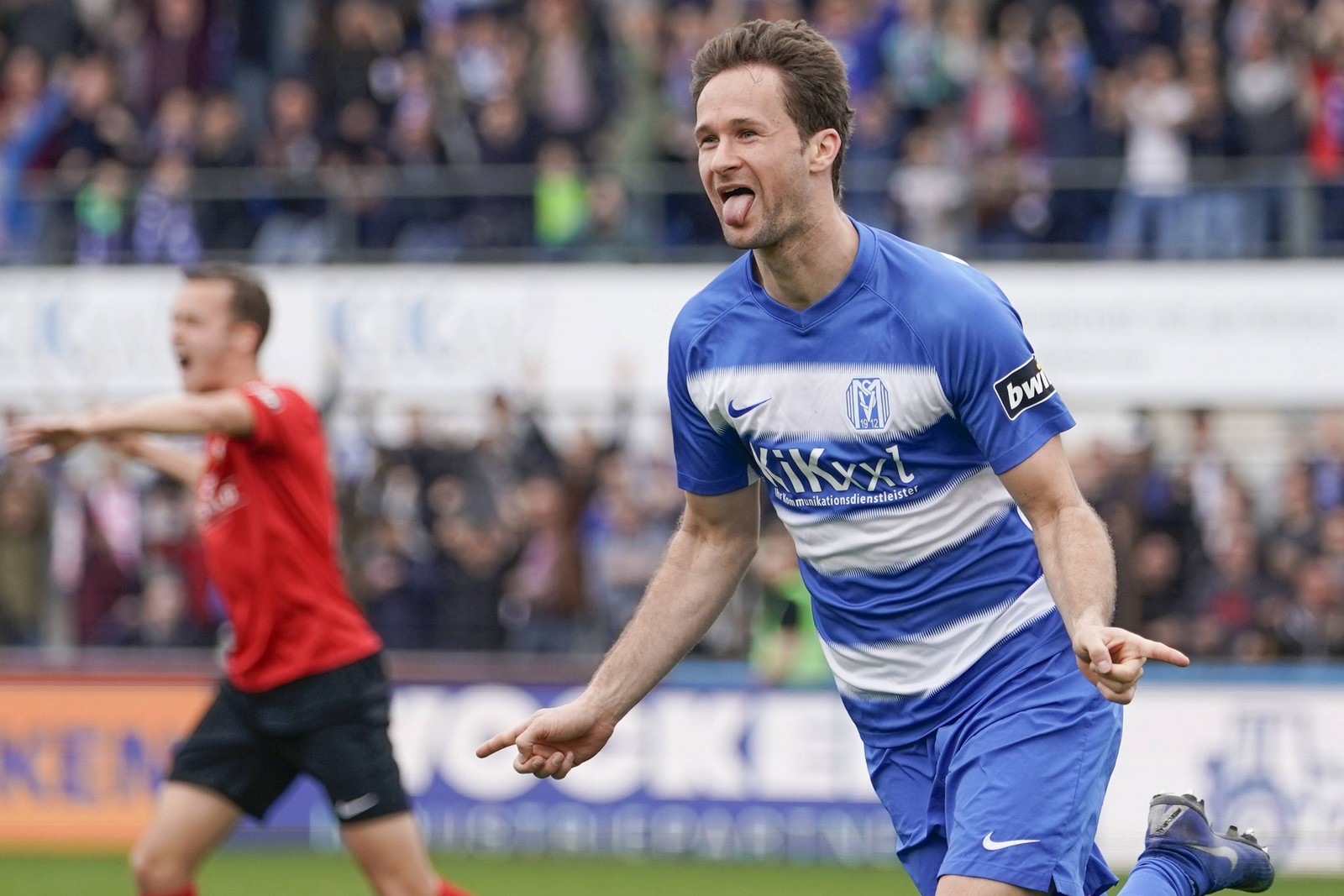 3. liga, sv meppen, nick proschwitz Nick Proschwitz jubelt gegen Großaspach.