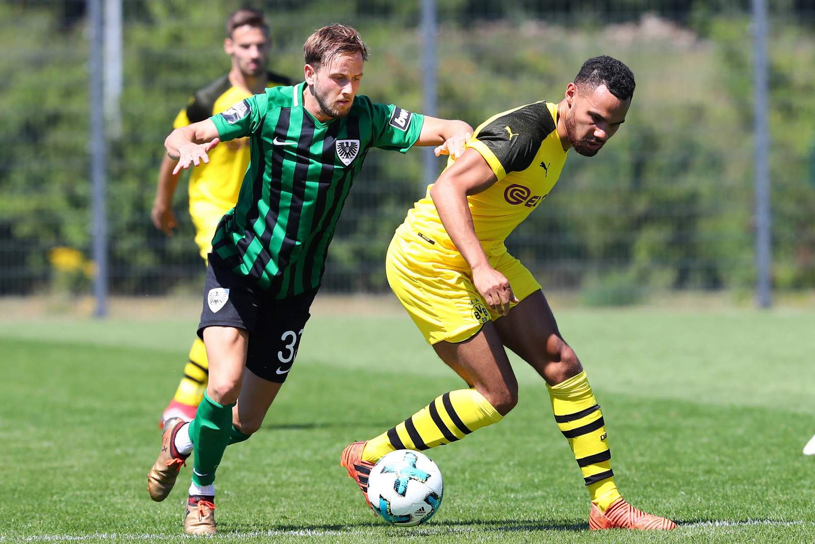 cueto, münster, bockhorn, bvb, testspiel Lucas Cueto von Preußen Münster gegen Herbert Bockhorn vom BVB