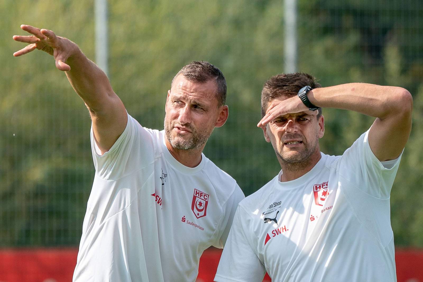 Ziegner, Hiemisch, HFC, 3. liga Torsten Ziegner und Michael Hiemisch vom HFC