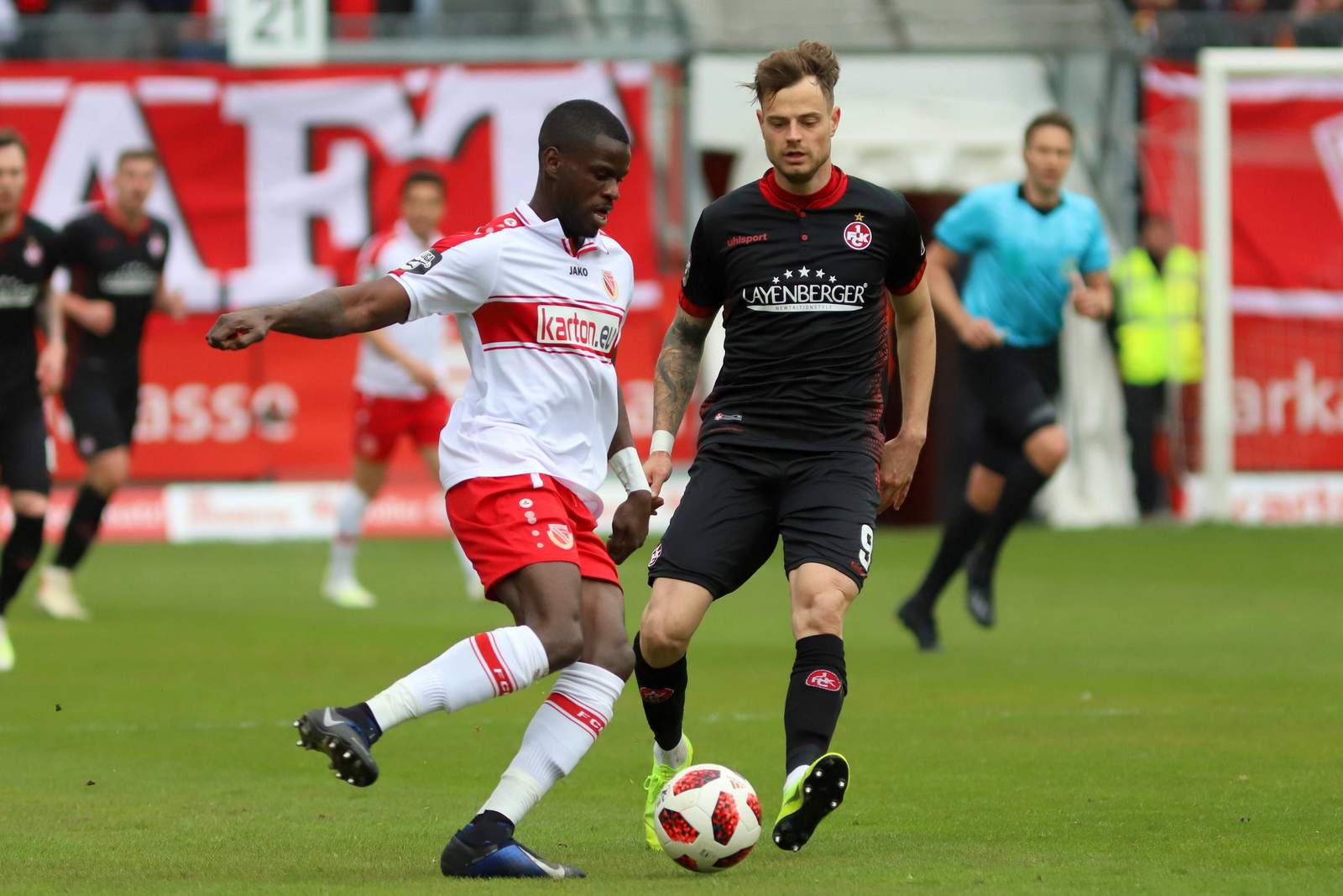 3. liga, fck, cottbus, jose-junior-matuwila José-Junior Matuwila (l.) gegen Timmy Thiele.