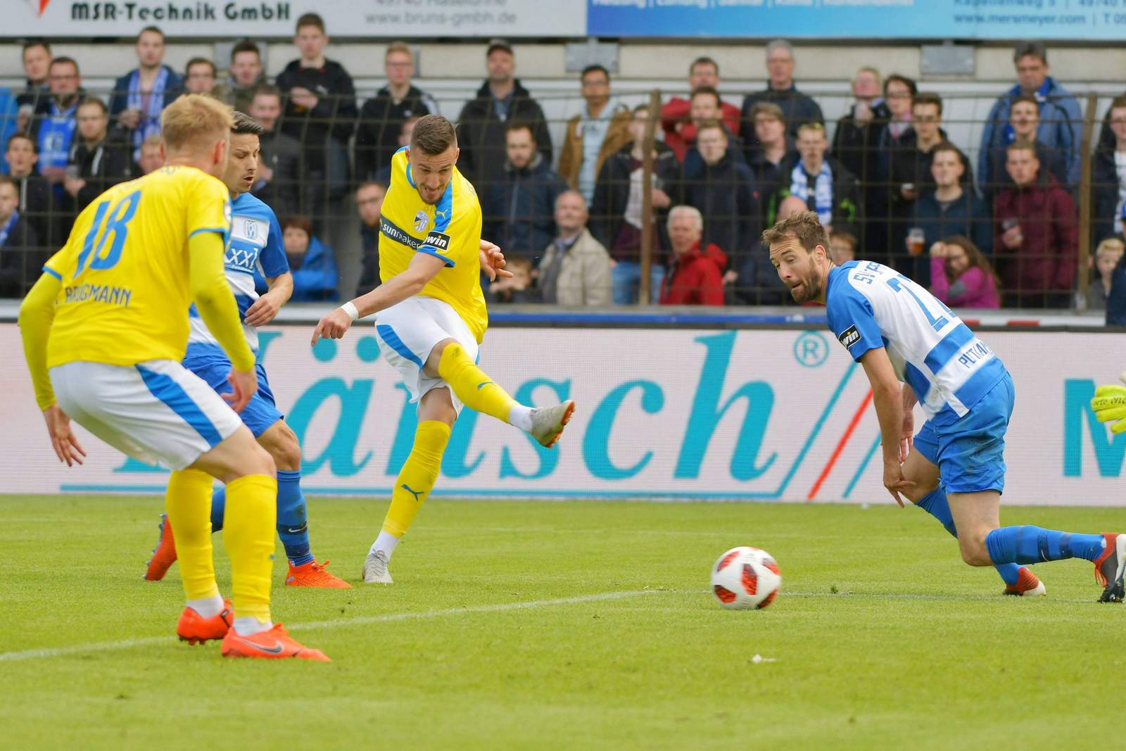 3. liga, carl zeiss jena, maximilian wolfram Maximilian Wolfram erzielt den Siegtreffer.