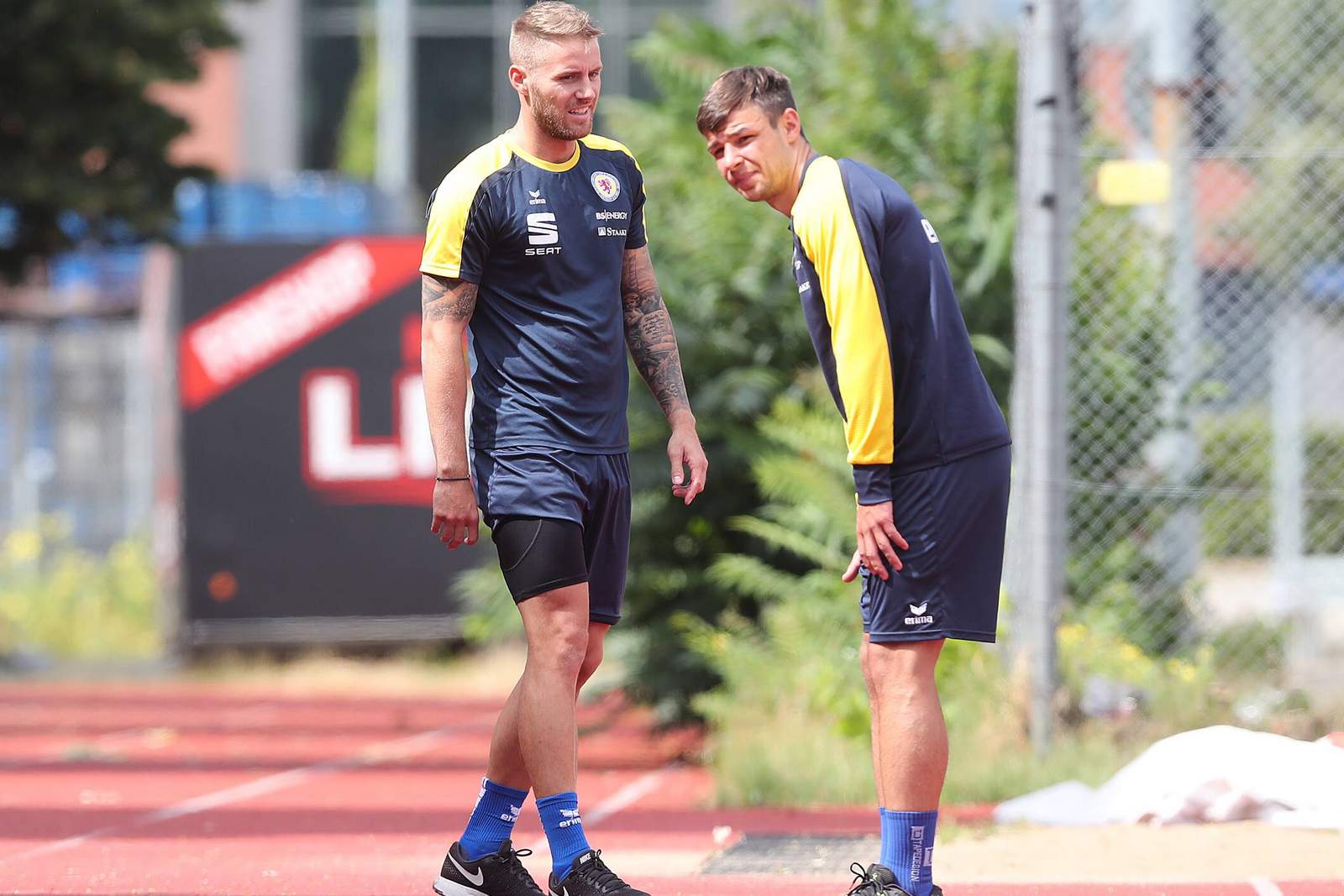 Felix Burmeister, Nico Kijewski, Eintracht Braunschweig, 3. Liga Felix Burmeister und Nico Kijewski im Training von Eintracht Braunschweig