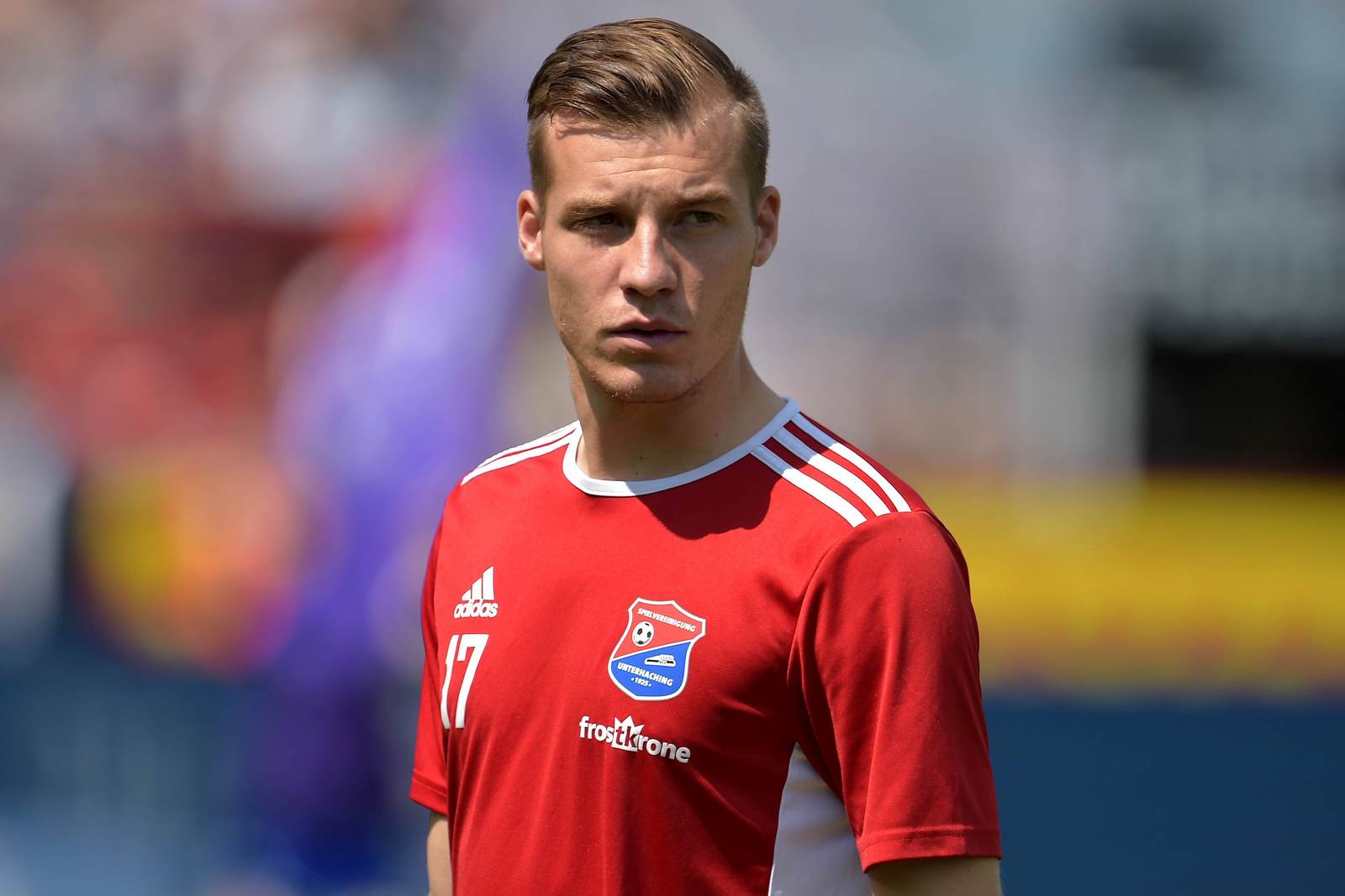 Dominik Widemann, unterhaching, 3. liga Dominik Widemann im Trikot von Unterhaching.