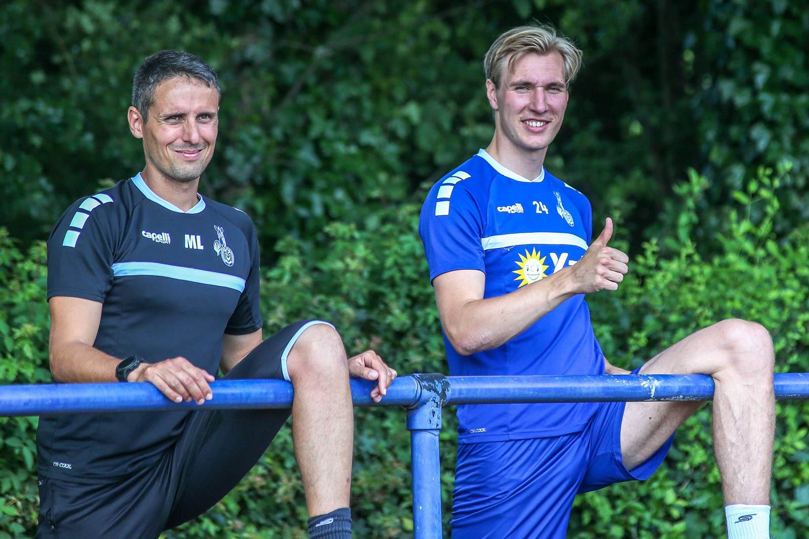miro lusic, vincent vermeij, msv duisburg, 3. liga Miro Lusic neben Vincent Vermeij