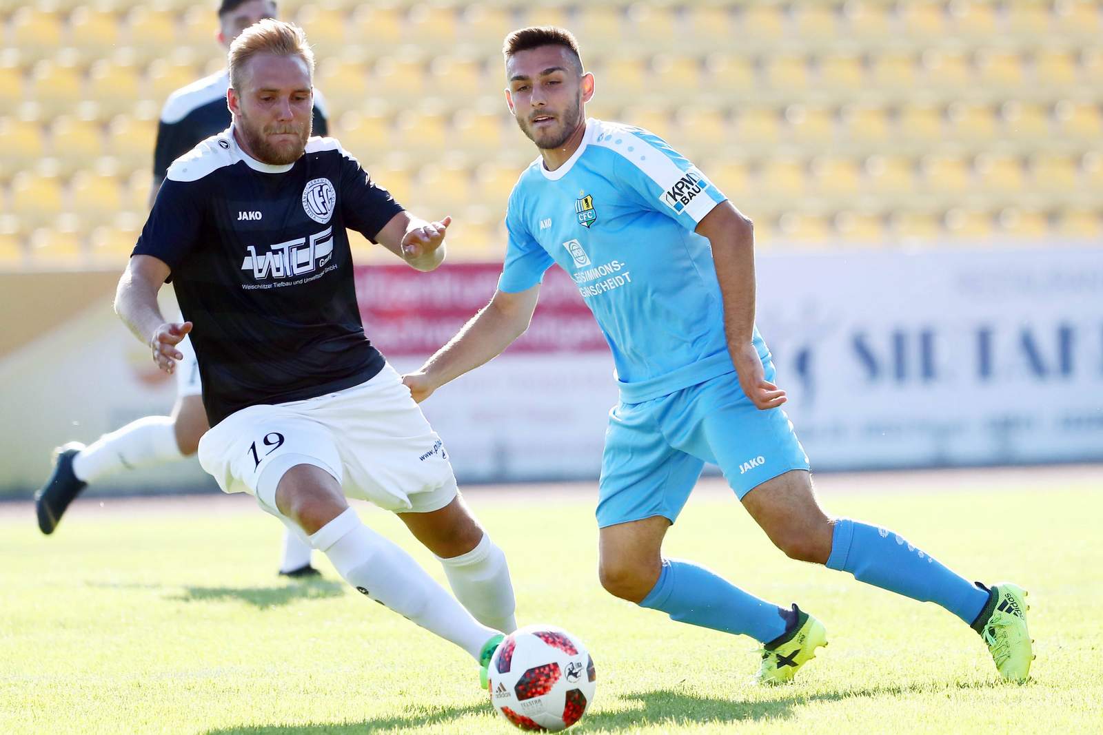 3. liga, chemnitzer fc, ioannis karsanidis Ioannis Karsanidis (r.) im Testspiel gegen Plauen.