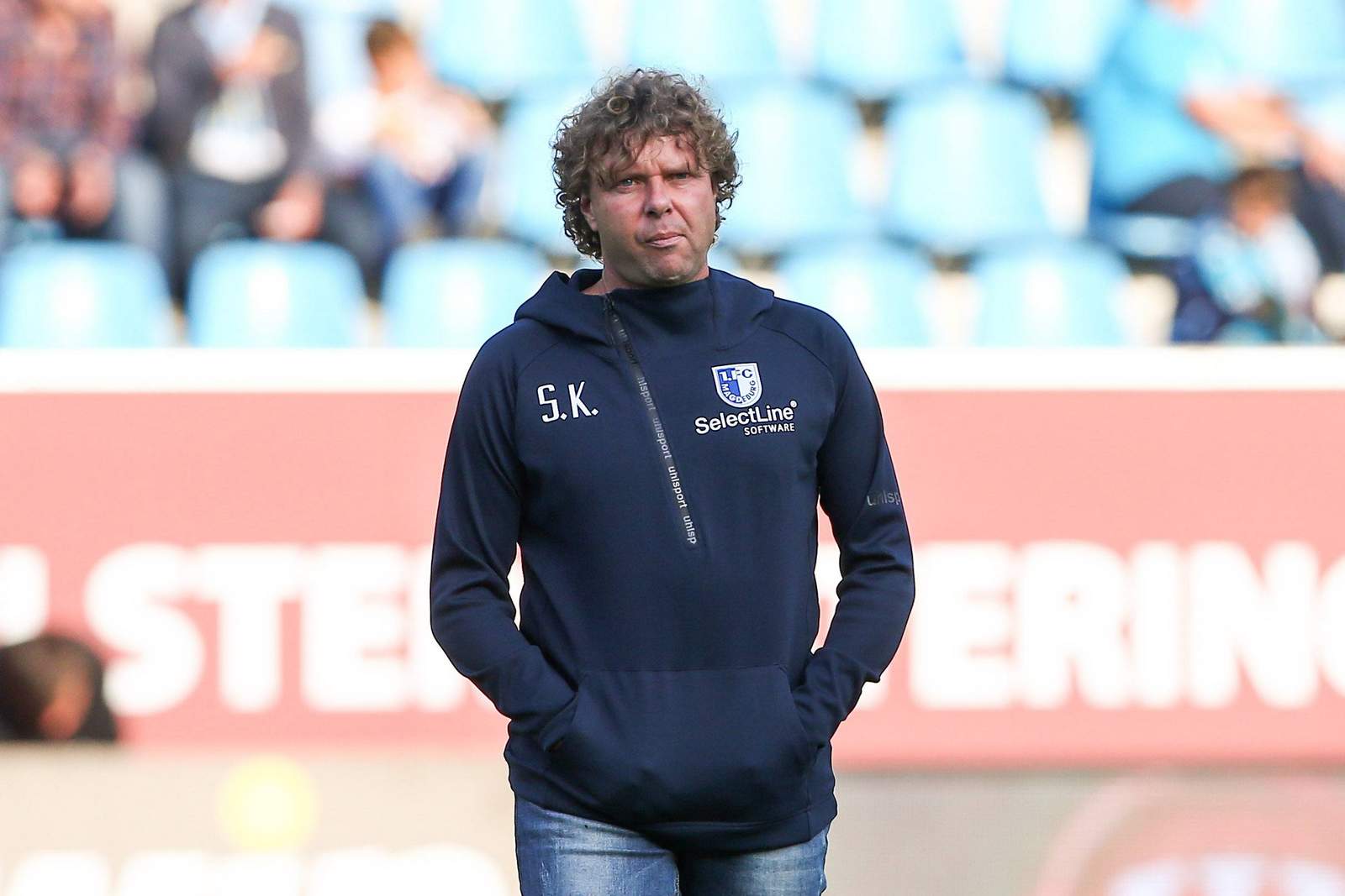 stefan krämer, 1 fc magdeburg, 3. liga Stefan Krämer als Trainer des 1. FC Magdeburg.