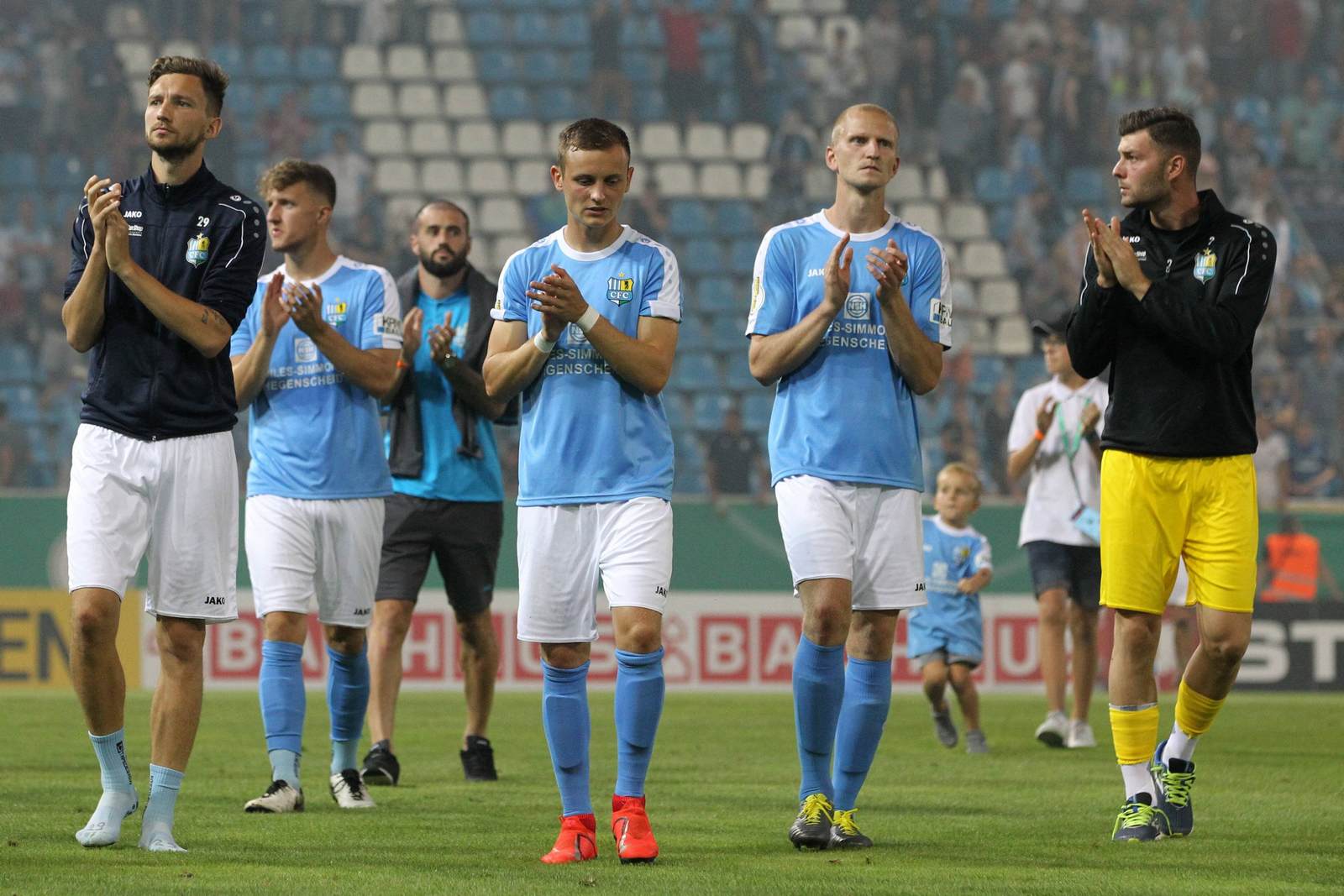 chemnitzer fc, dfb pokal Chemnitzer FC nach dem Pokalspiel gegen den HSV
