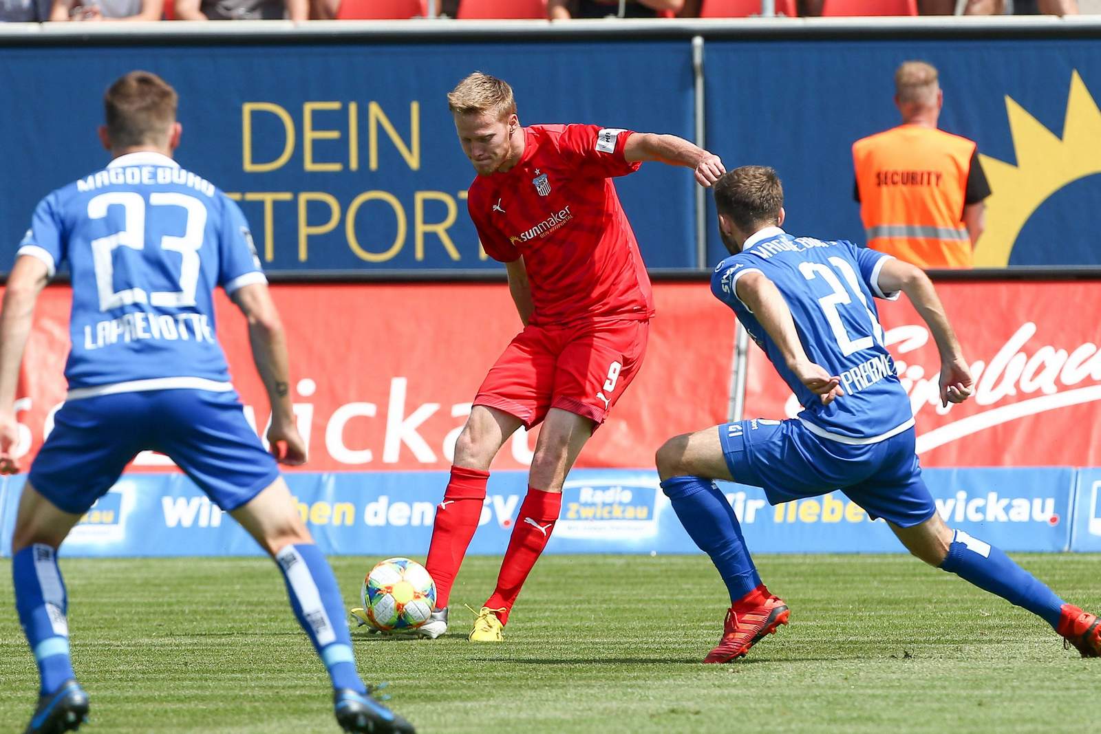 3. liga, fsv zwickau, gerrit wegkamp Gerrit Wegkamp (m.) gegen Magdeburg.