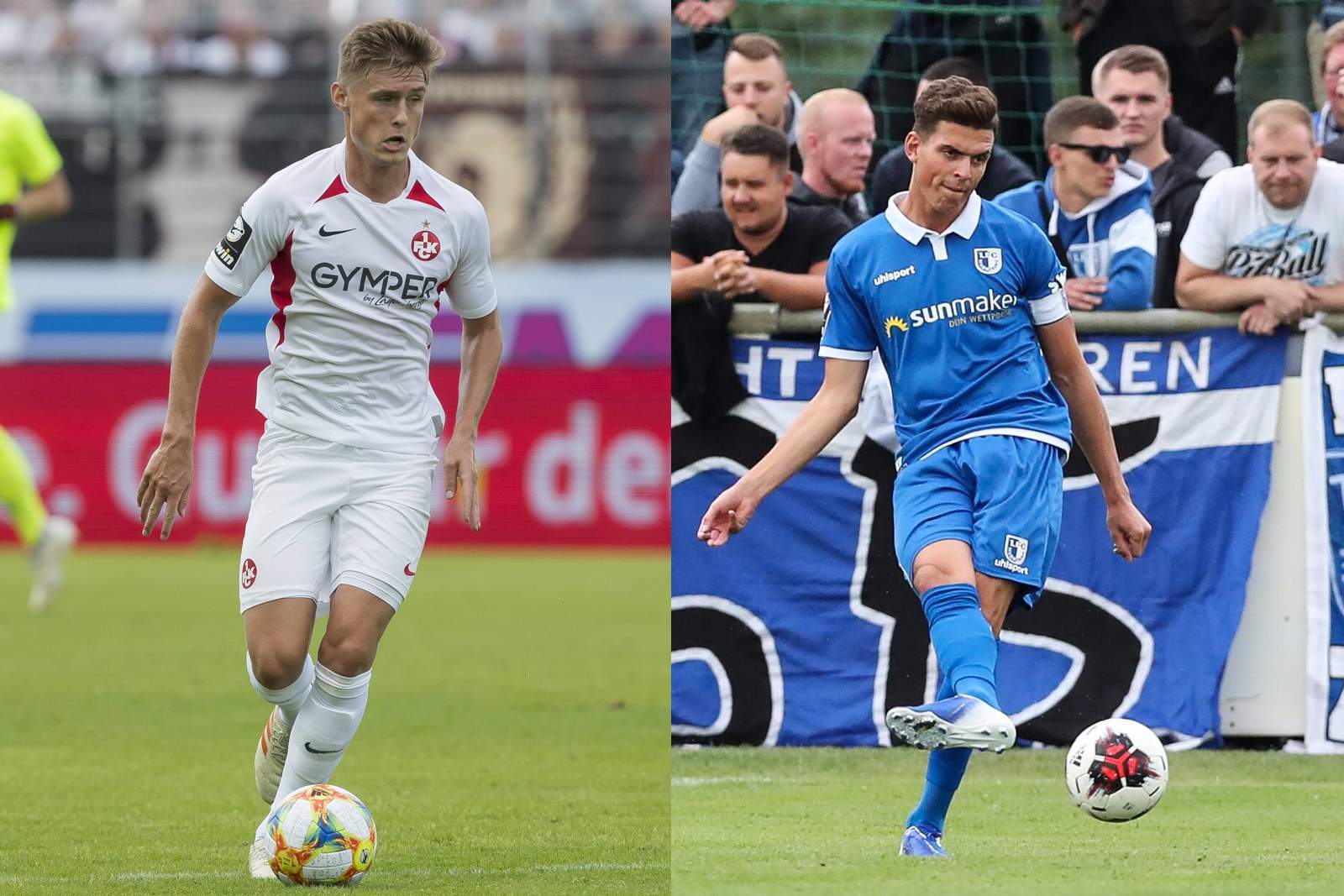3. liga, fck, carlo sickinger, 1. fc magdeburg, tobias müller Carlo Sickinger vom FCK (l.) und Tobias Müller vom FCM.