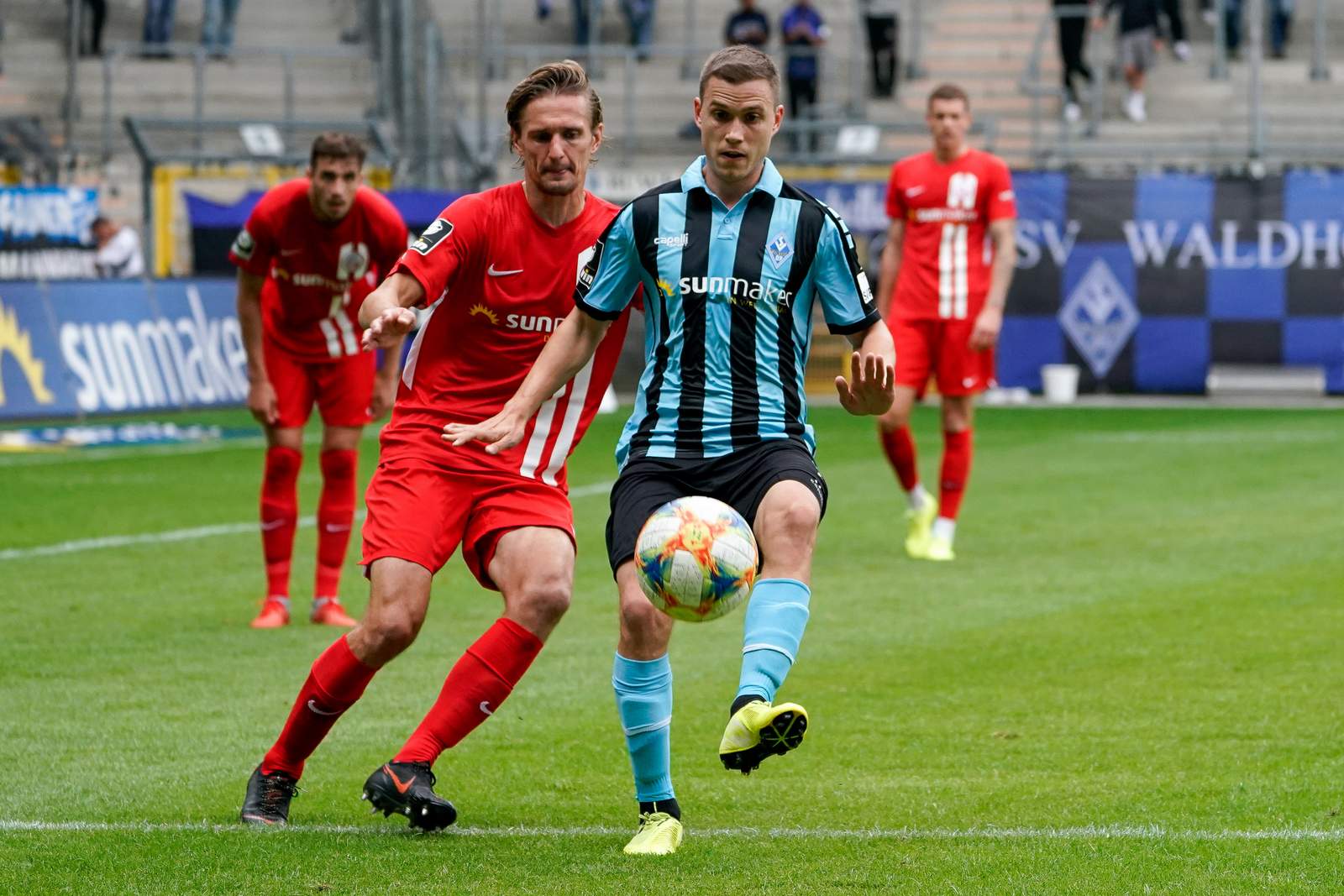 3. liga, waldhof mannheim, gianluca korte Gianluca Korte (r.) gegen Hansas Kai Bülow