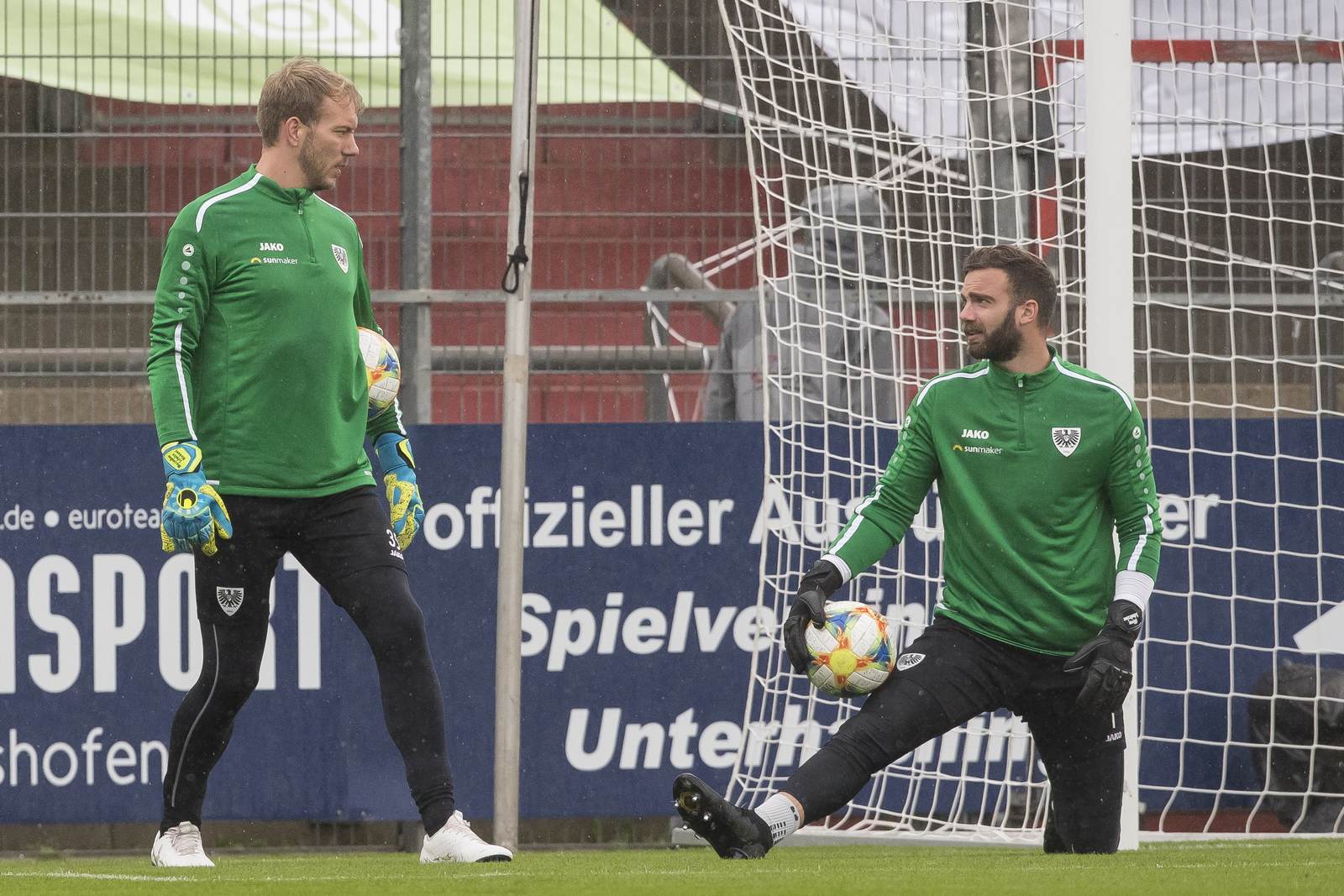 Maximilian Schulze Niehues, oliver schnitzler, preußen münster, 3. liga Maximilian Schulze Niehues und Oliver Schnitzler im Training