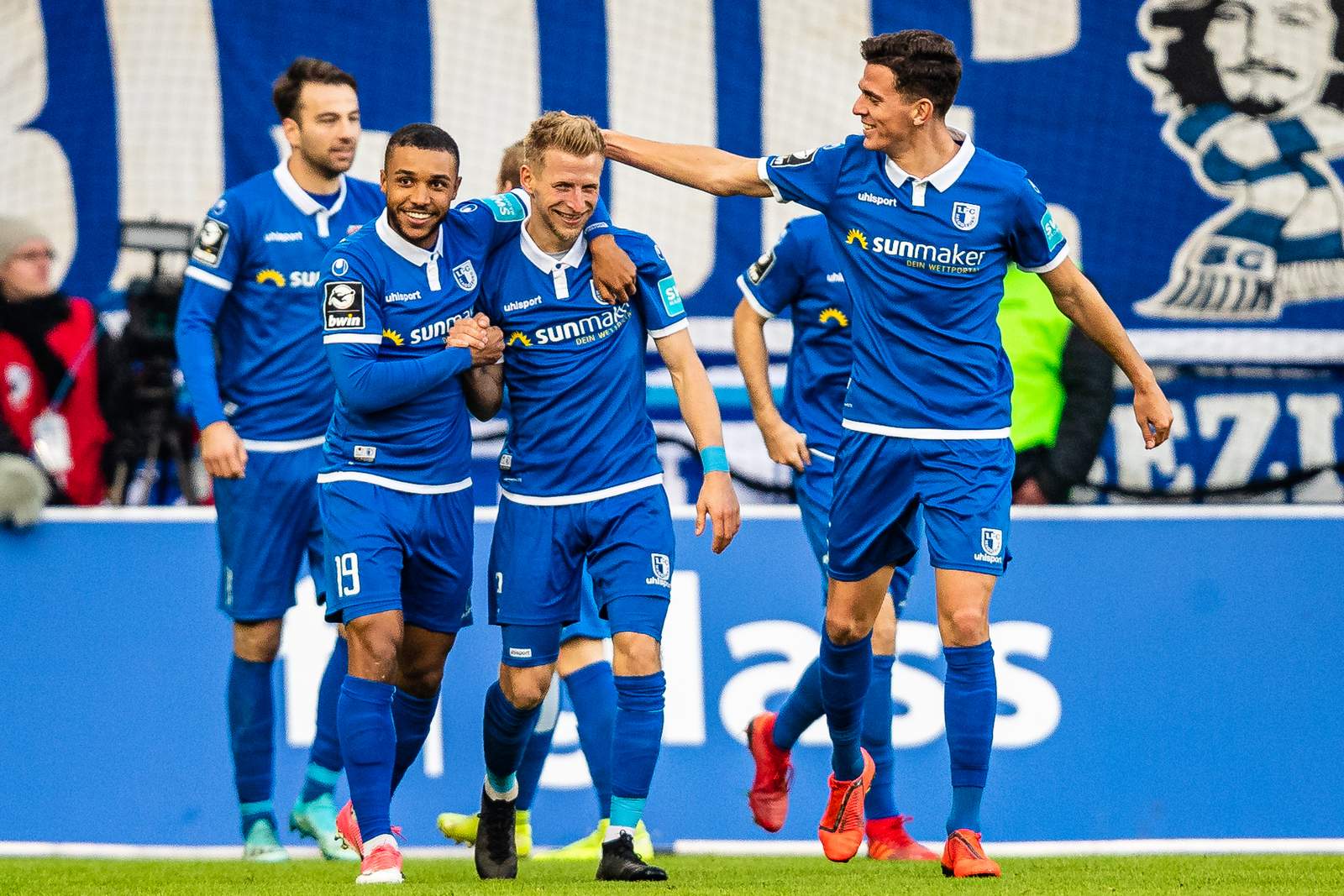 Jubel, 1. FC Magdeburg, 3. Liga Jubel beim 1. FC Magdeburg