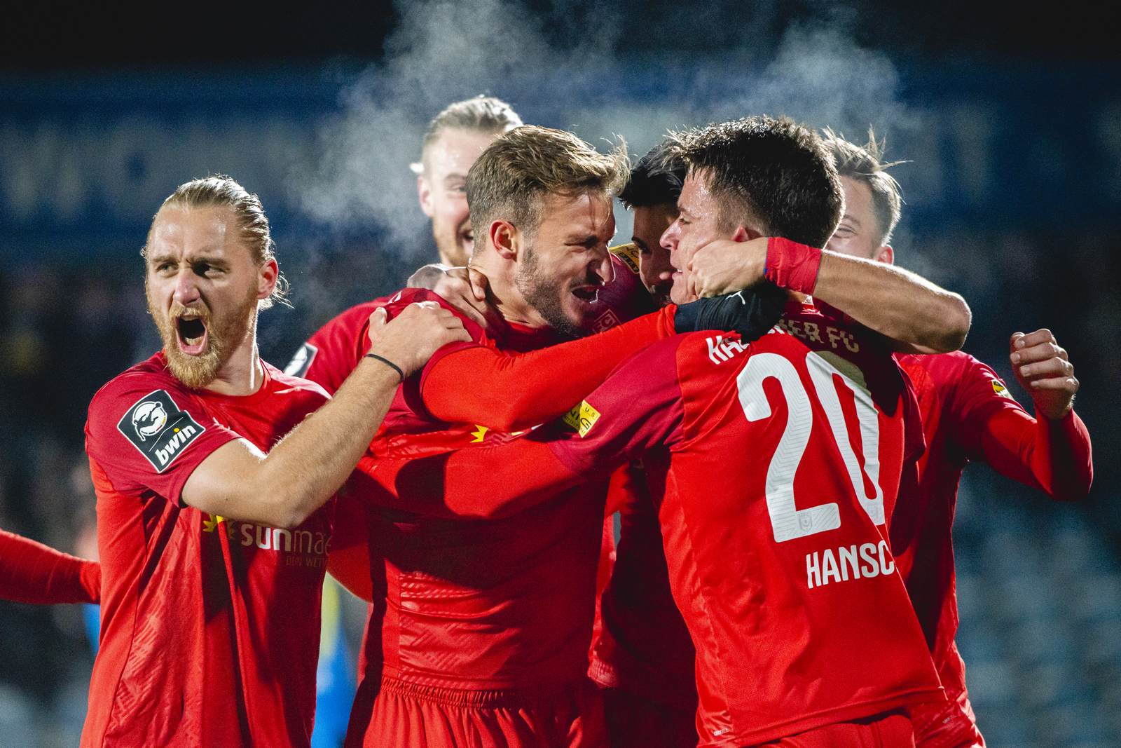 hfc, 3. liga, björn jopek Der HFC jubelt