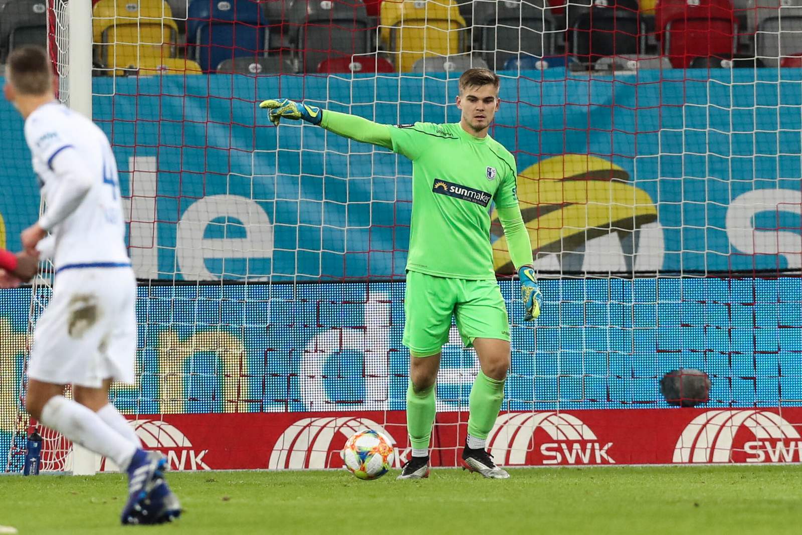 3. liga, 1. fc magdeburg, morten behrens Morten Behrens gegen Uerdingen.