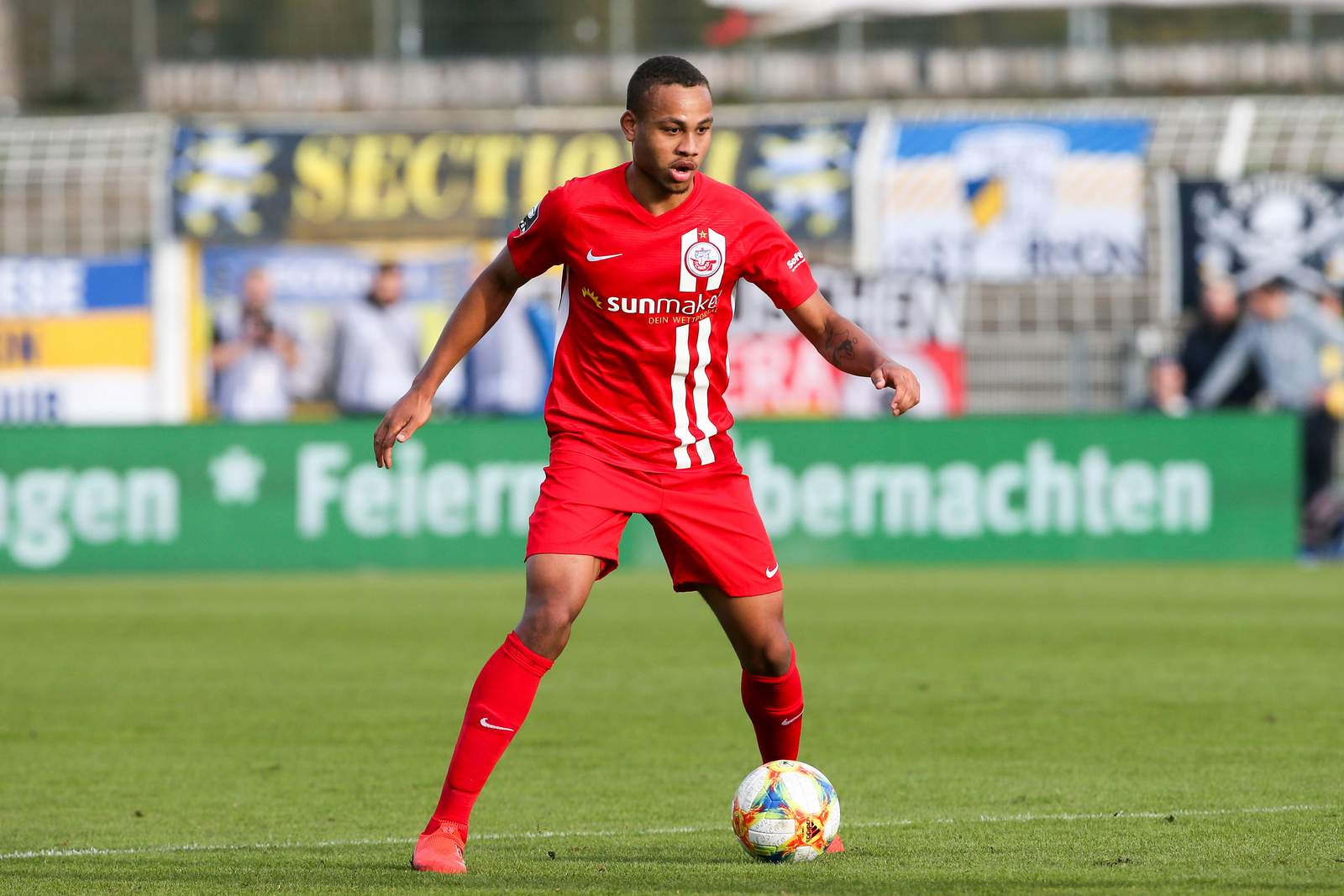 3. liga, hansa rostock, nikolas nartey Nikolas Nartey im Spiel gegen Jena.