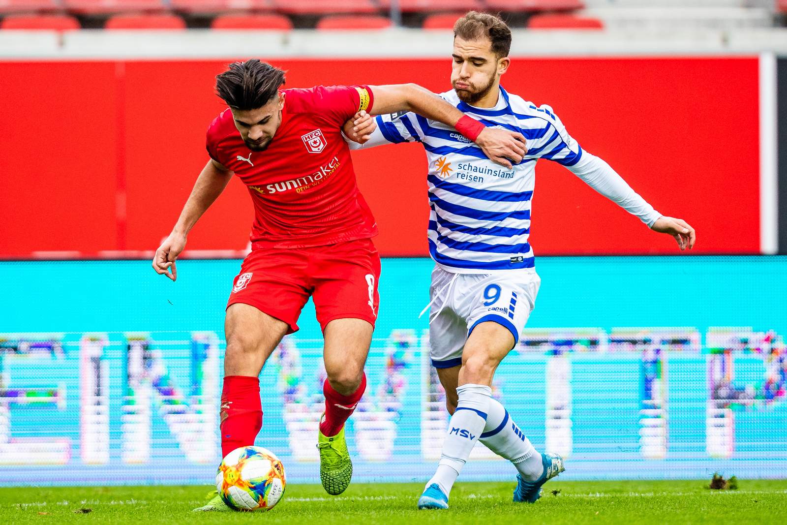 3. liga, msv duisburg, ahmet engin, hfc, antonios papadopoulos Antonios Papadopoulos gegen Ahmet Engin.