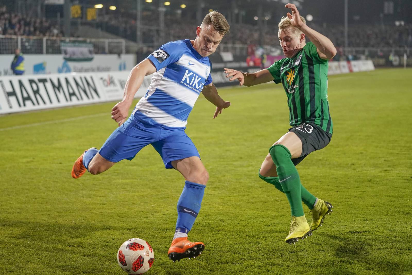3. liga, sv meppen, rene guder René Guder (l.) im Spiel gegen Münster.