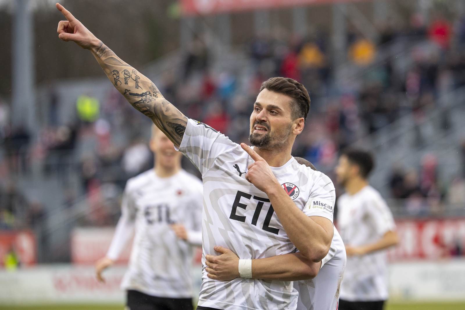 3. liga, viktoria köln, albert bunjaku Albert Bunjaku beim Torjubel.